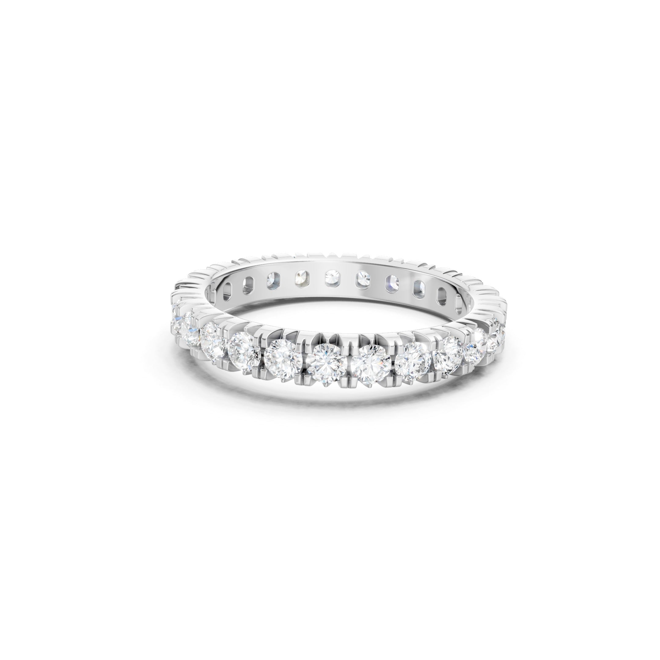 1.50 CT  Lab Grown Diamond Eternity Band, 10K 14K 18K Solid Gold Wedding Ring