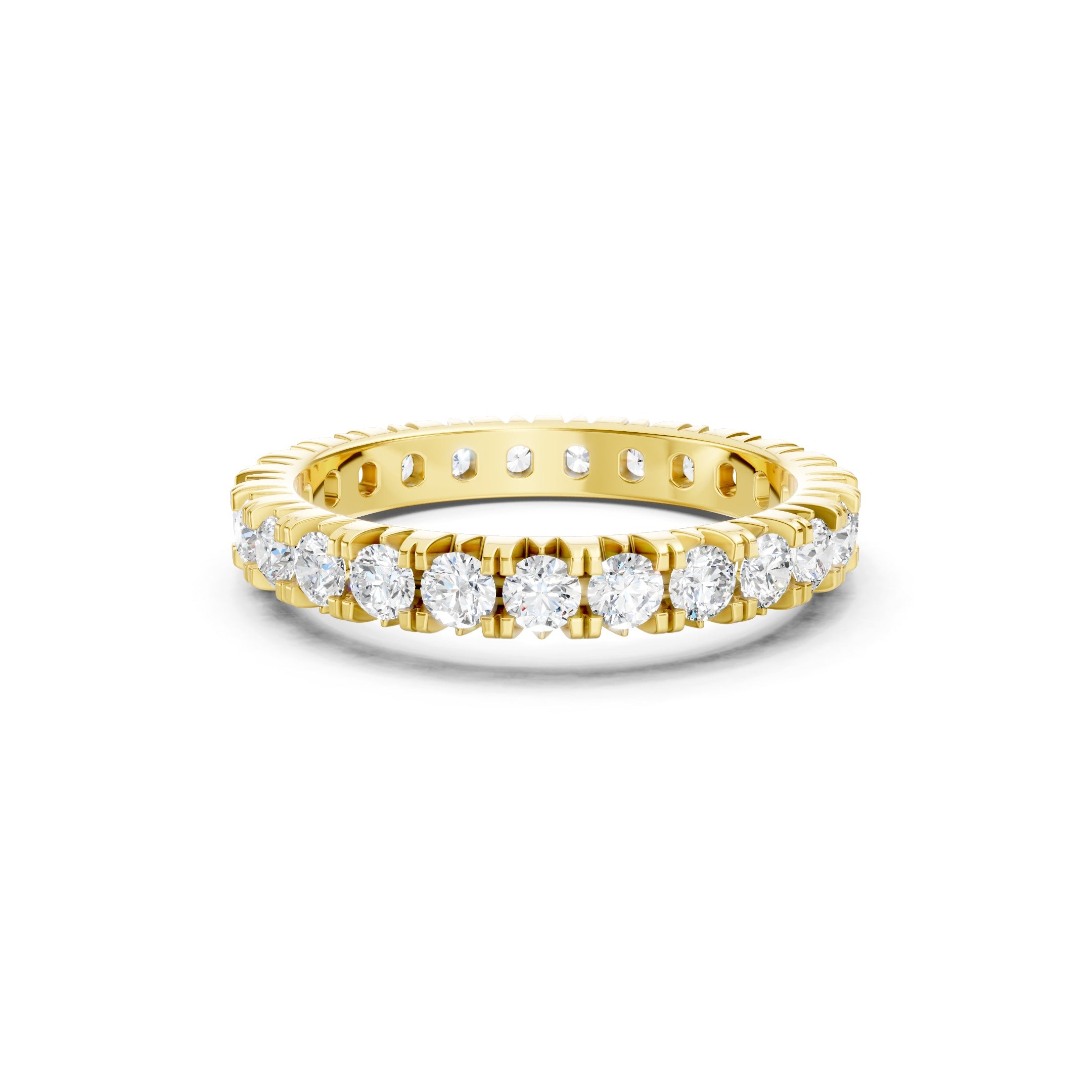 1.50 CT  Lab Grown Diamond Eternity Band, 10K 14K 18K Solid Gold Wedding Ring