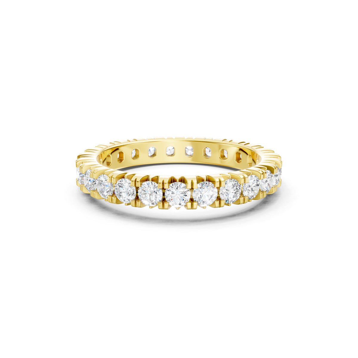 1.50 CT  Lab Grown Diamond Eternity Band, 10K 14K 18K Solid Gold Wedding Ring