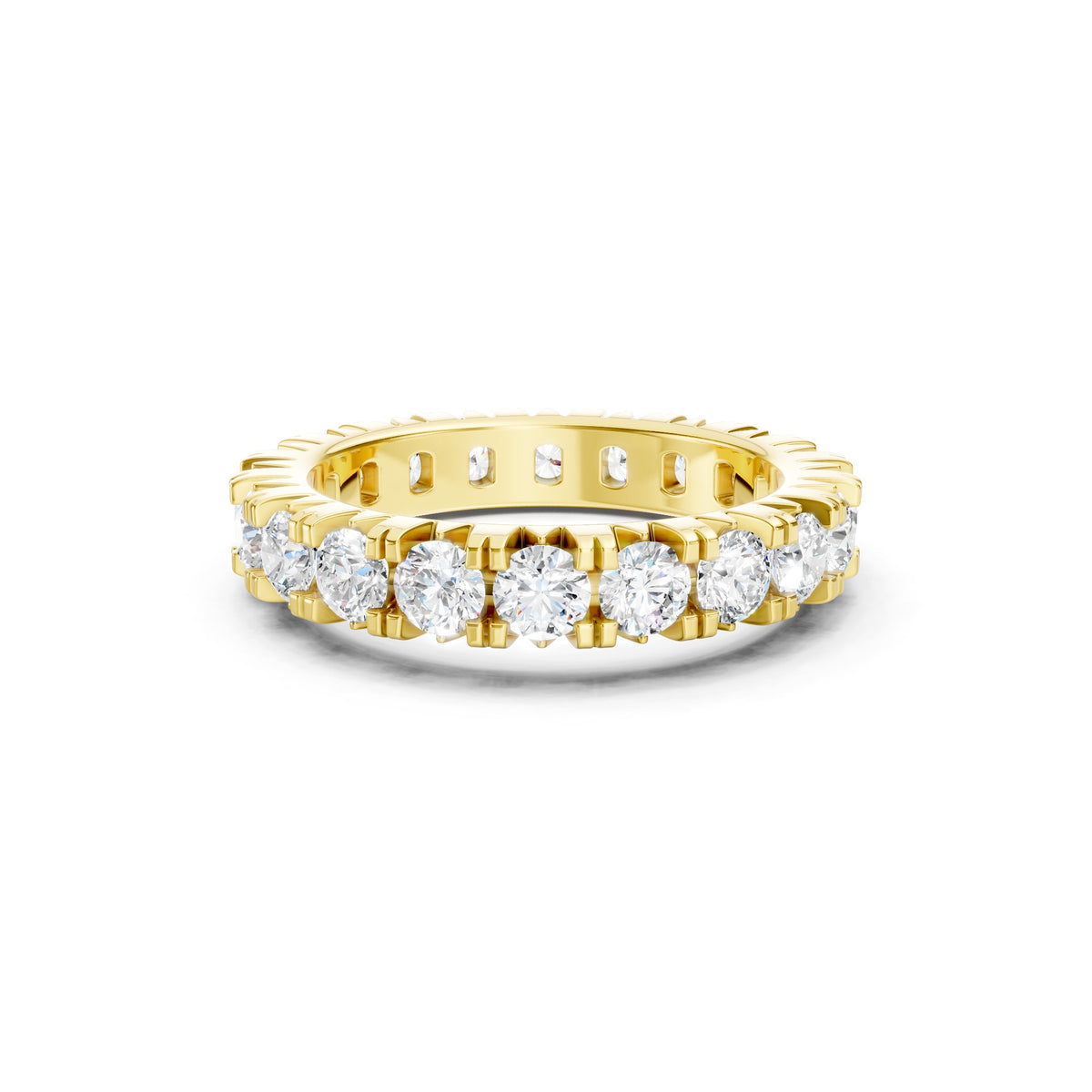 2.75ct Round Cut Lab Grown Diamond Eternity Ring Luxury Jewelry Gift