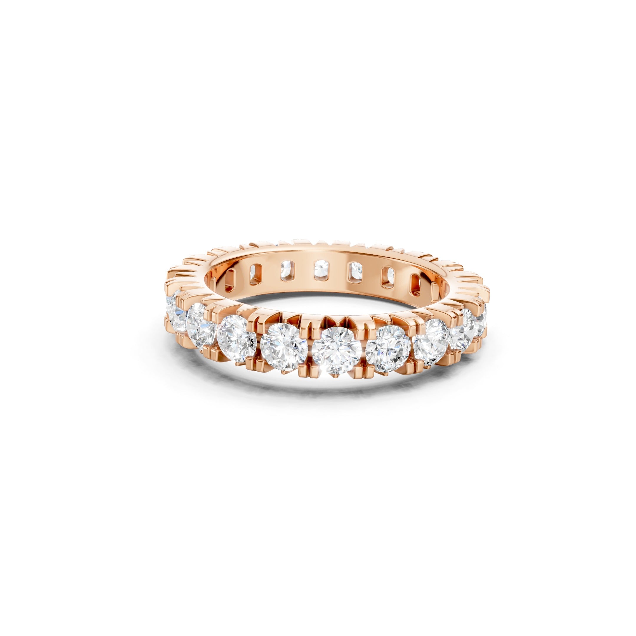 2.75ct Round Cut Lab Grown Diamond Eternity Ring Luxury Jewelry Gift