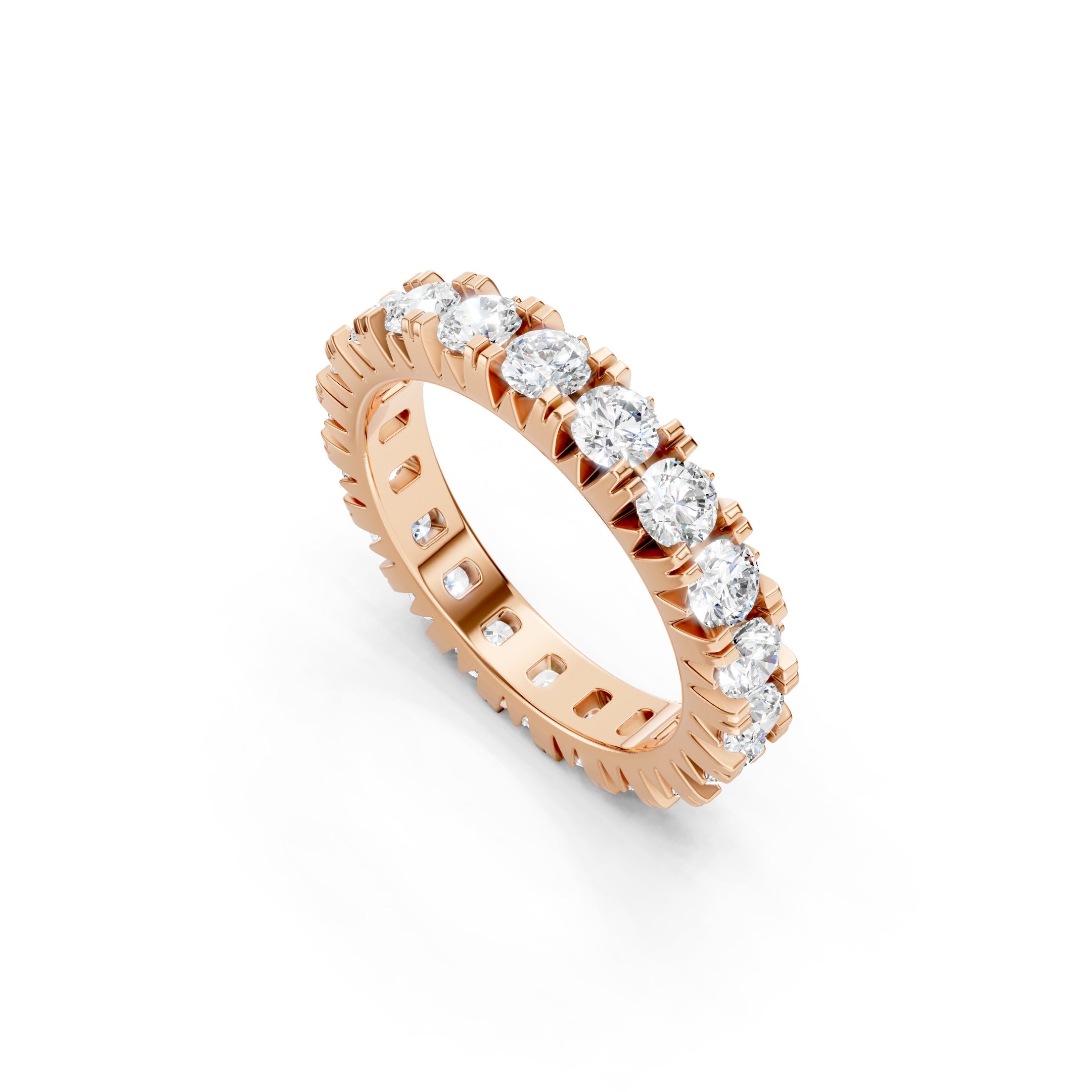 2.75ct Round Cut Lab Grown Diamond Eternity Ring Luxury Jewelry Gift