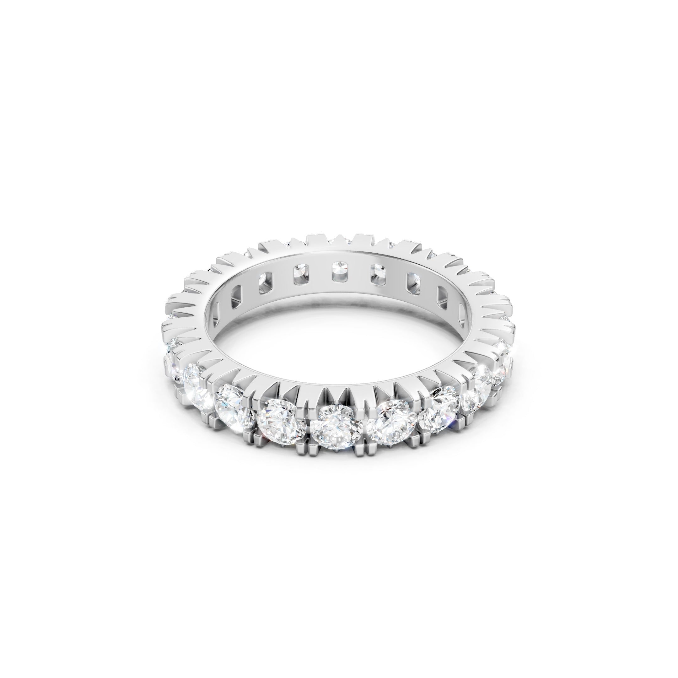 2.75ct Round Cut Lab Grown Diamond Eternity Ring Luxury Jewelry Gift