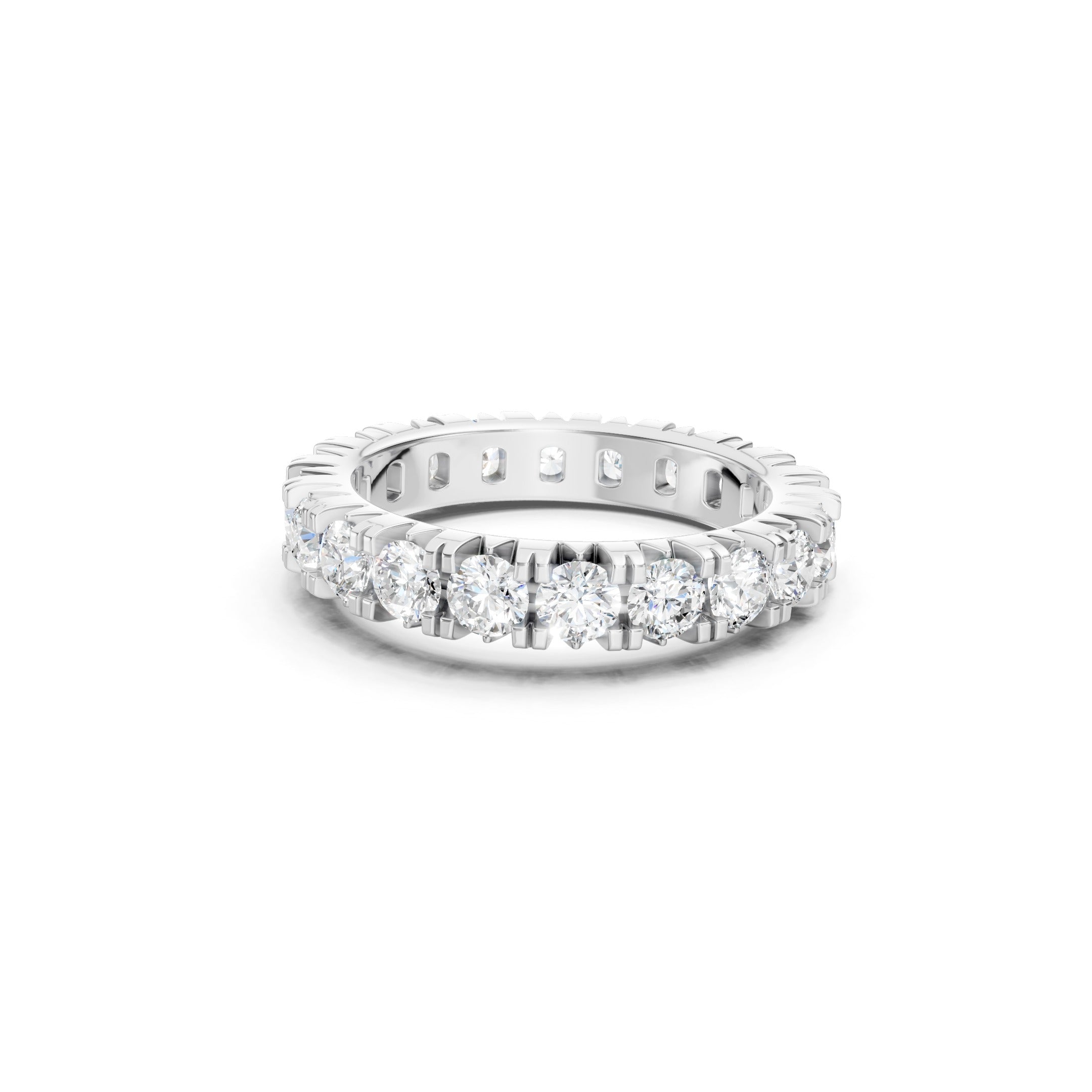 2.75ct Round Cut Lab Grown Diamond Eternity Ring Luxury Jewelry Gift