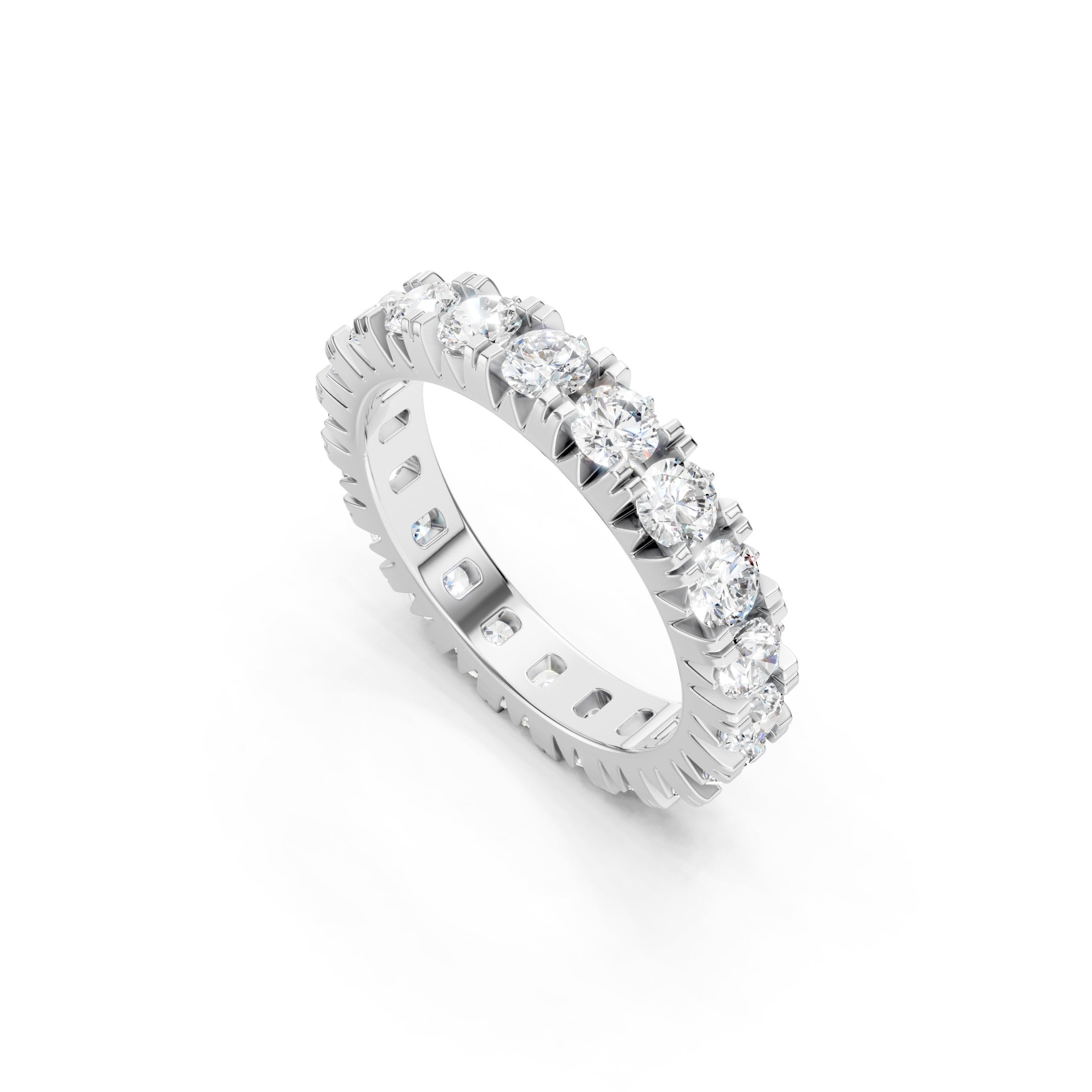 2.75ct Round Cut Lab Grown Diamond Eternity Ring Luxury Jewelry Gift
