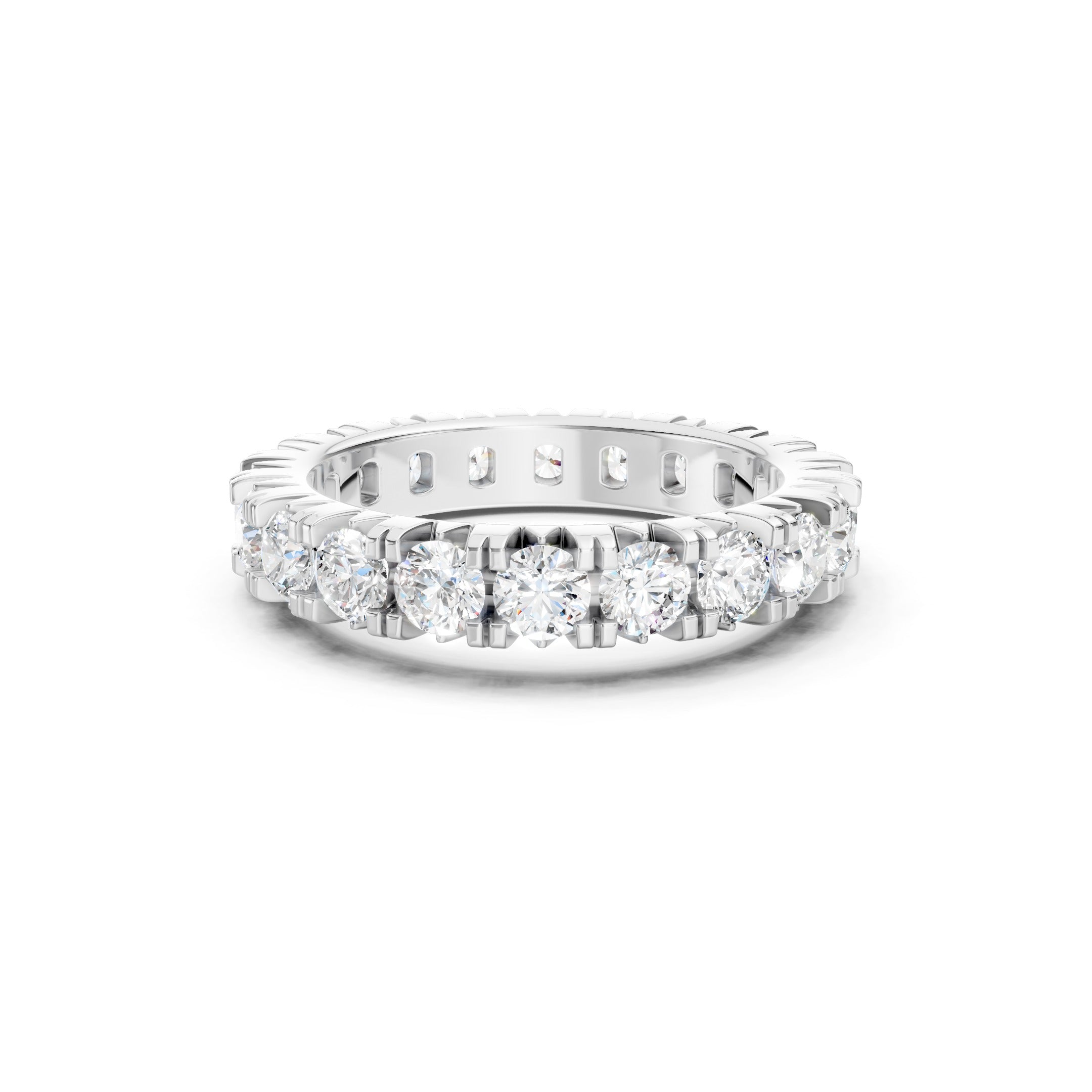 2.75ct Round Cut Lab Grown Diamond Eternity Ring Luxury Jewelry Gift