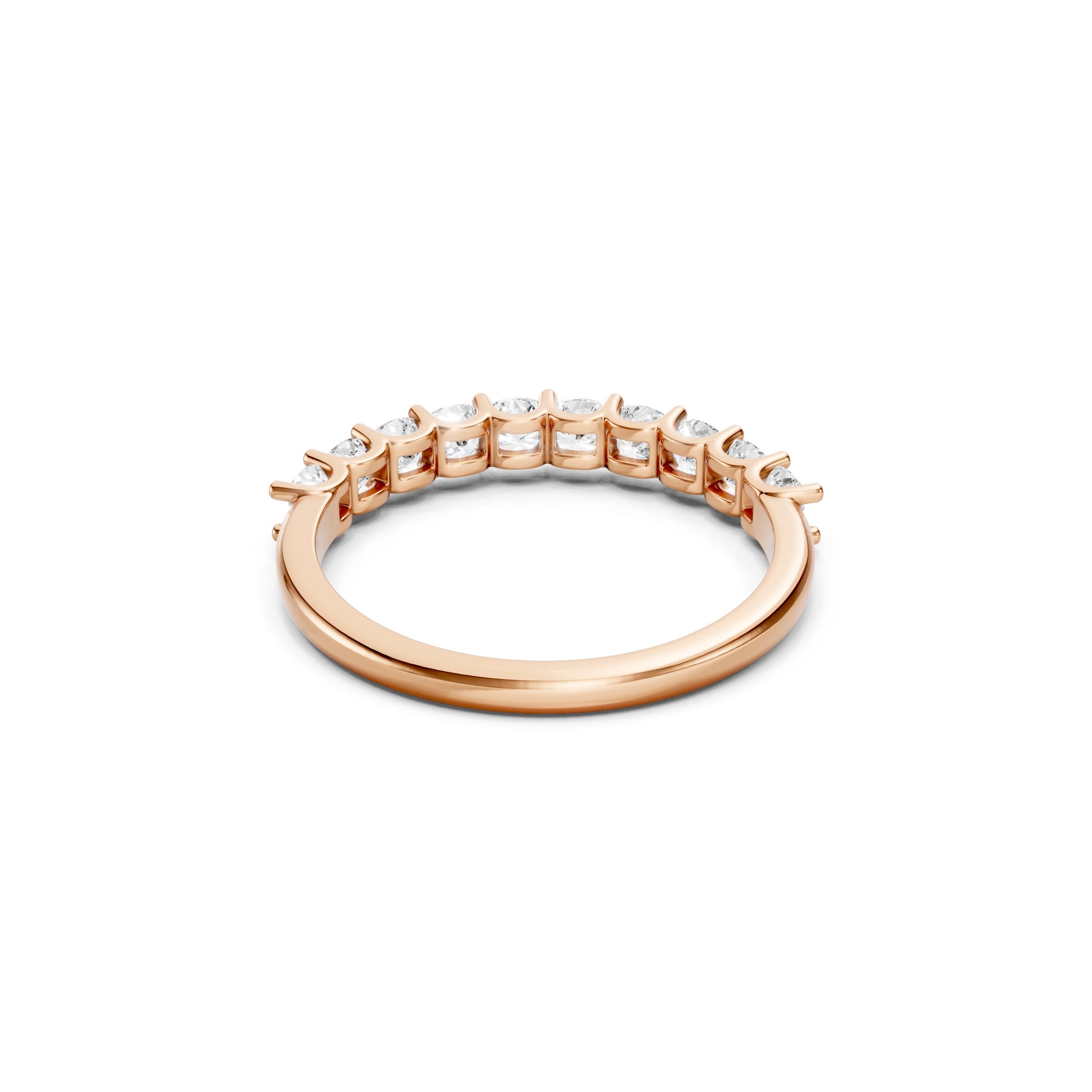 1.00 CT Cushion Cut Lab Grown Diamond Eternity Band in Solid Gold