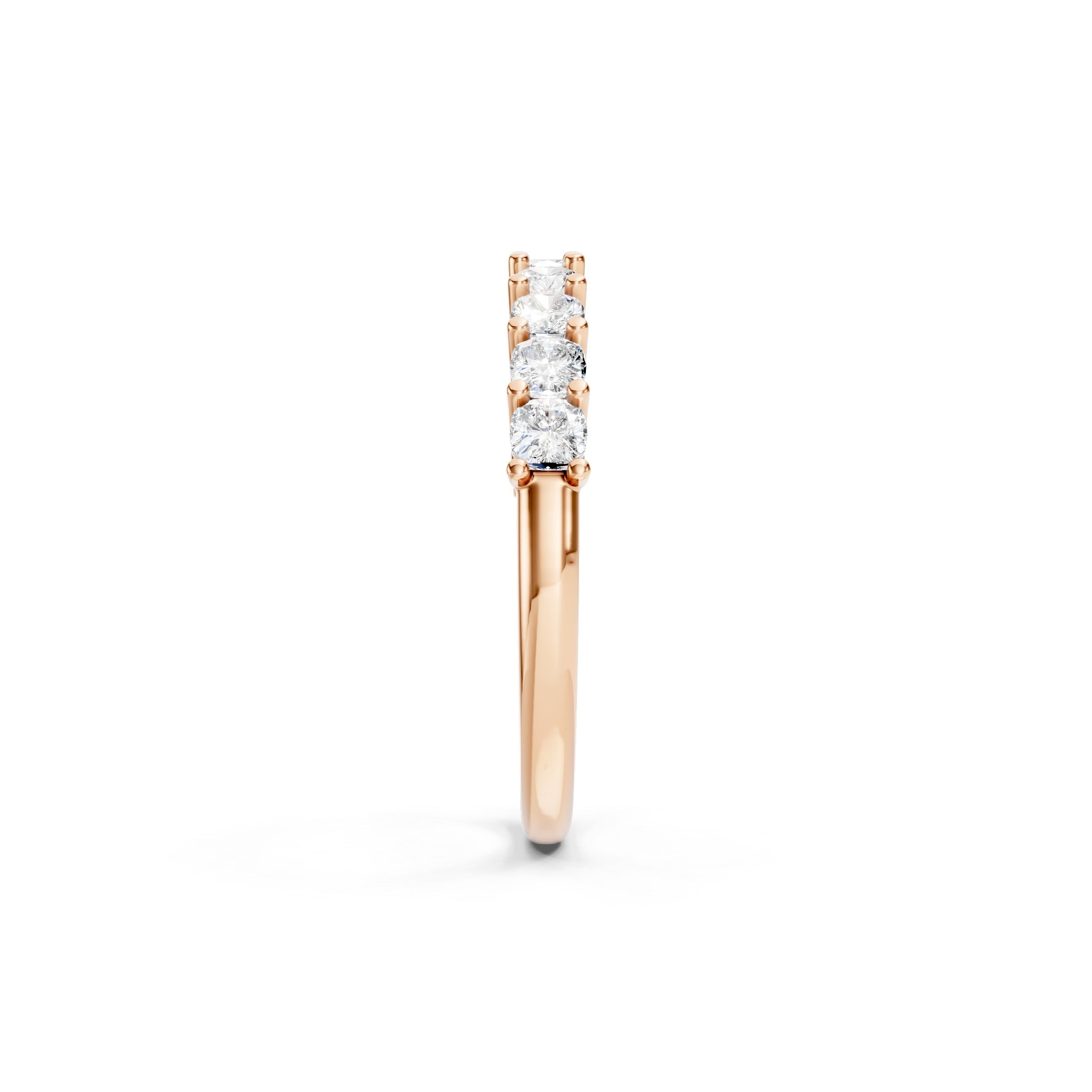 1.00 CT Cushion Cut Lab Grown Diamond Eternity Band in Solid Gold