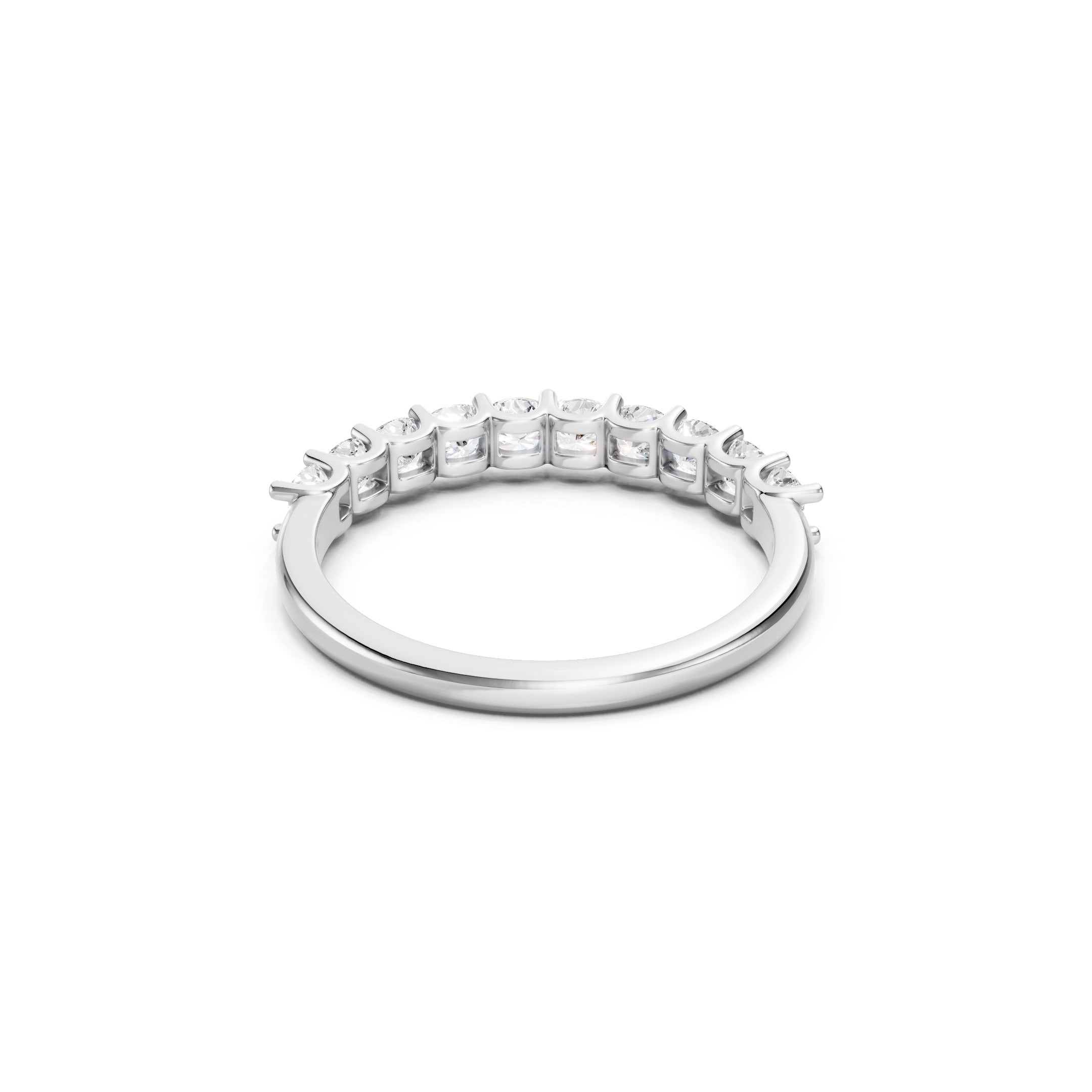1.00 CT Cushion Cut Lab Grown Diamond Eternity Band in Solid Gold