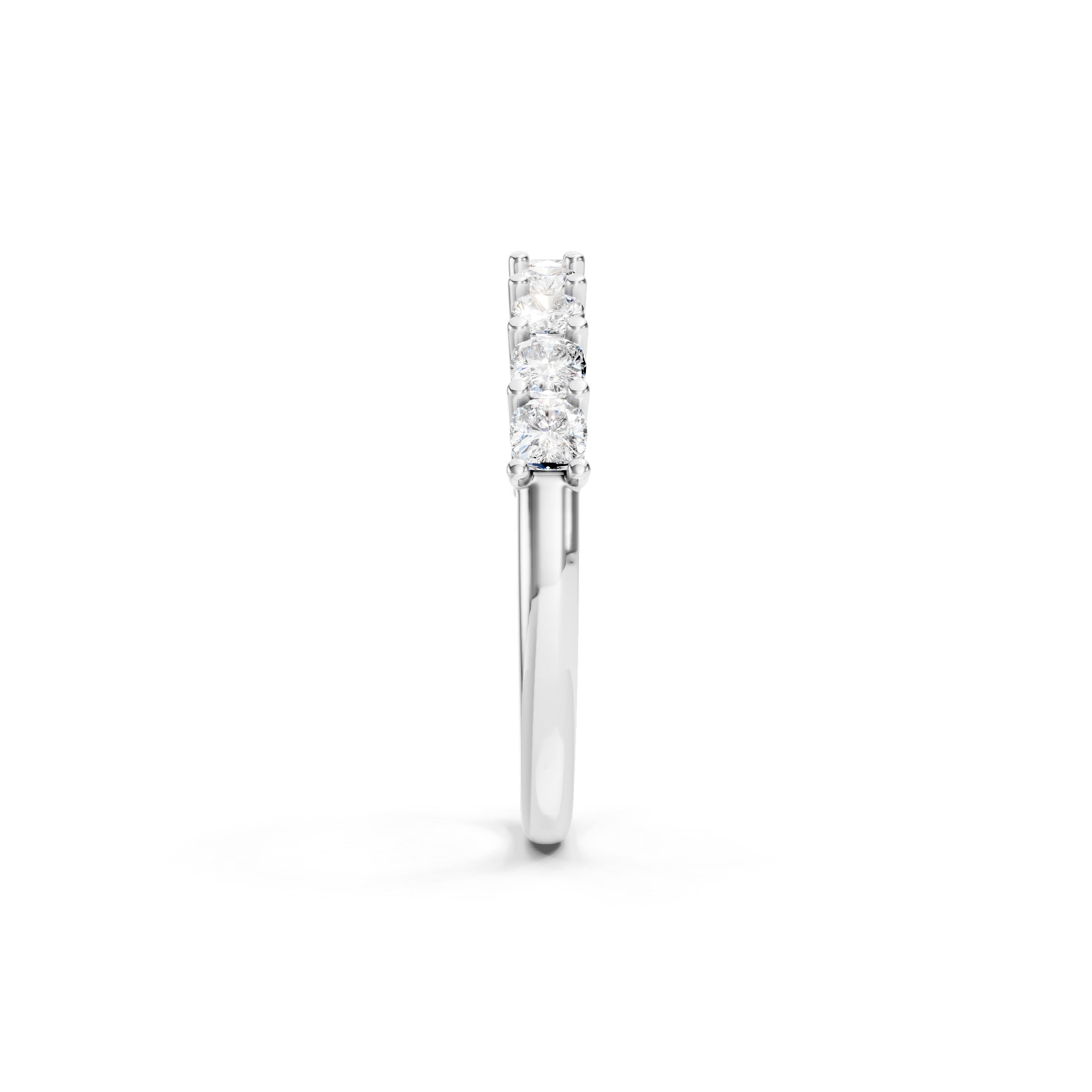1.00 CT Cushion Cut Lab Grown Diamond Eternity Band in Solid Gold