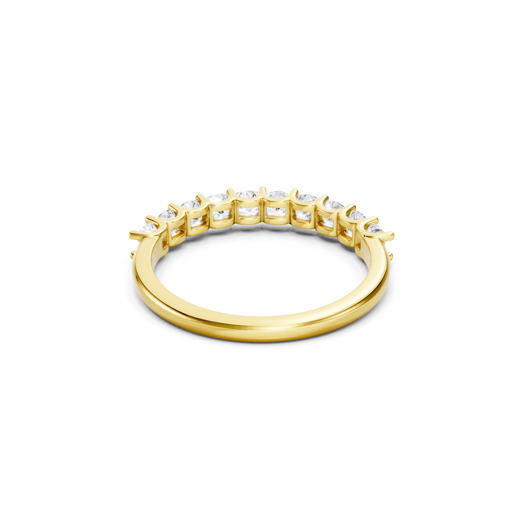1.00 CT Cushion Cut Lab Grown Diamond Eternity Band in Solid Gold