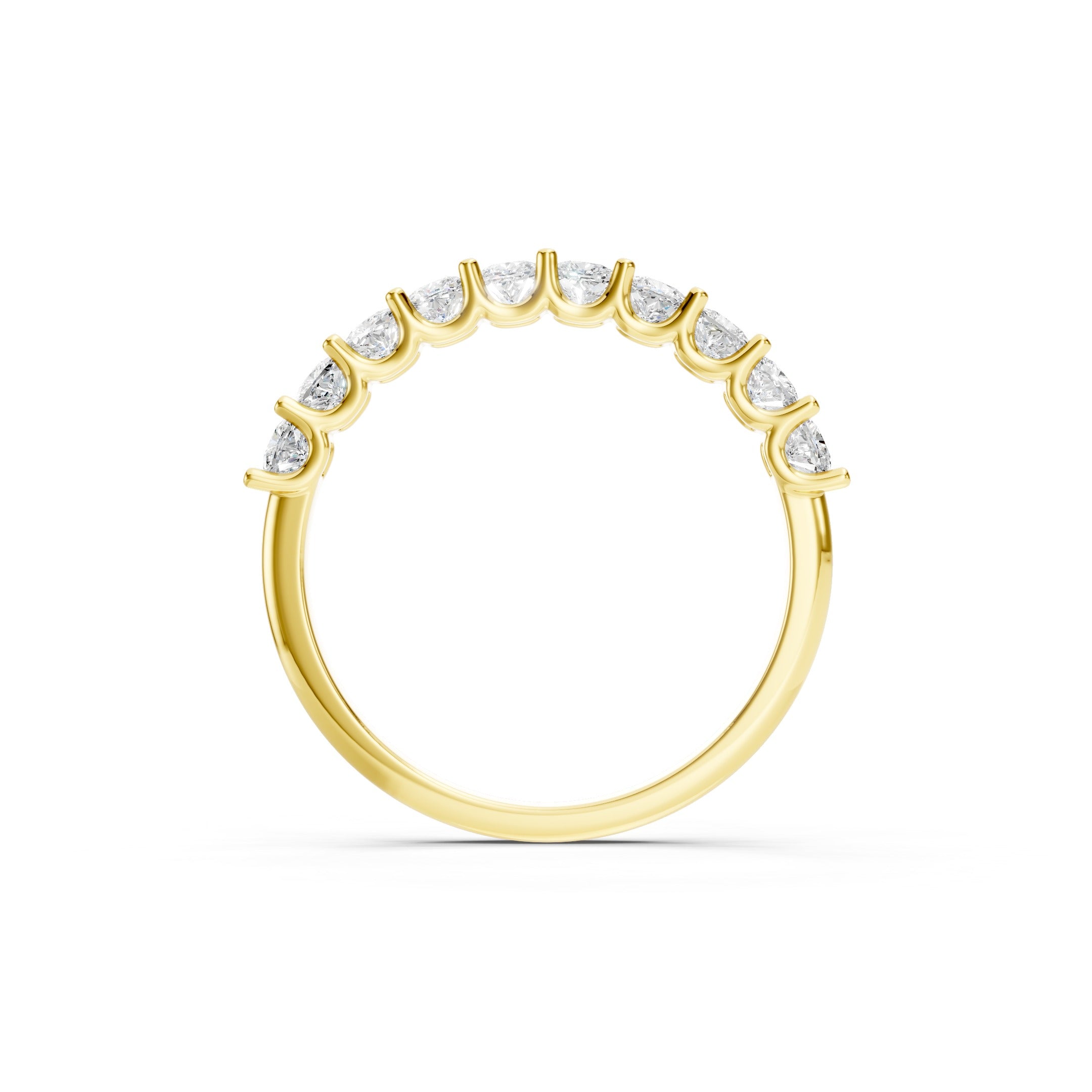 1.00 CT Cushion Cut Lab Grown Diamond Eternity Band in Solid Gold