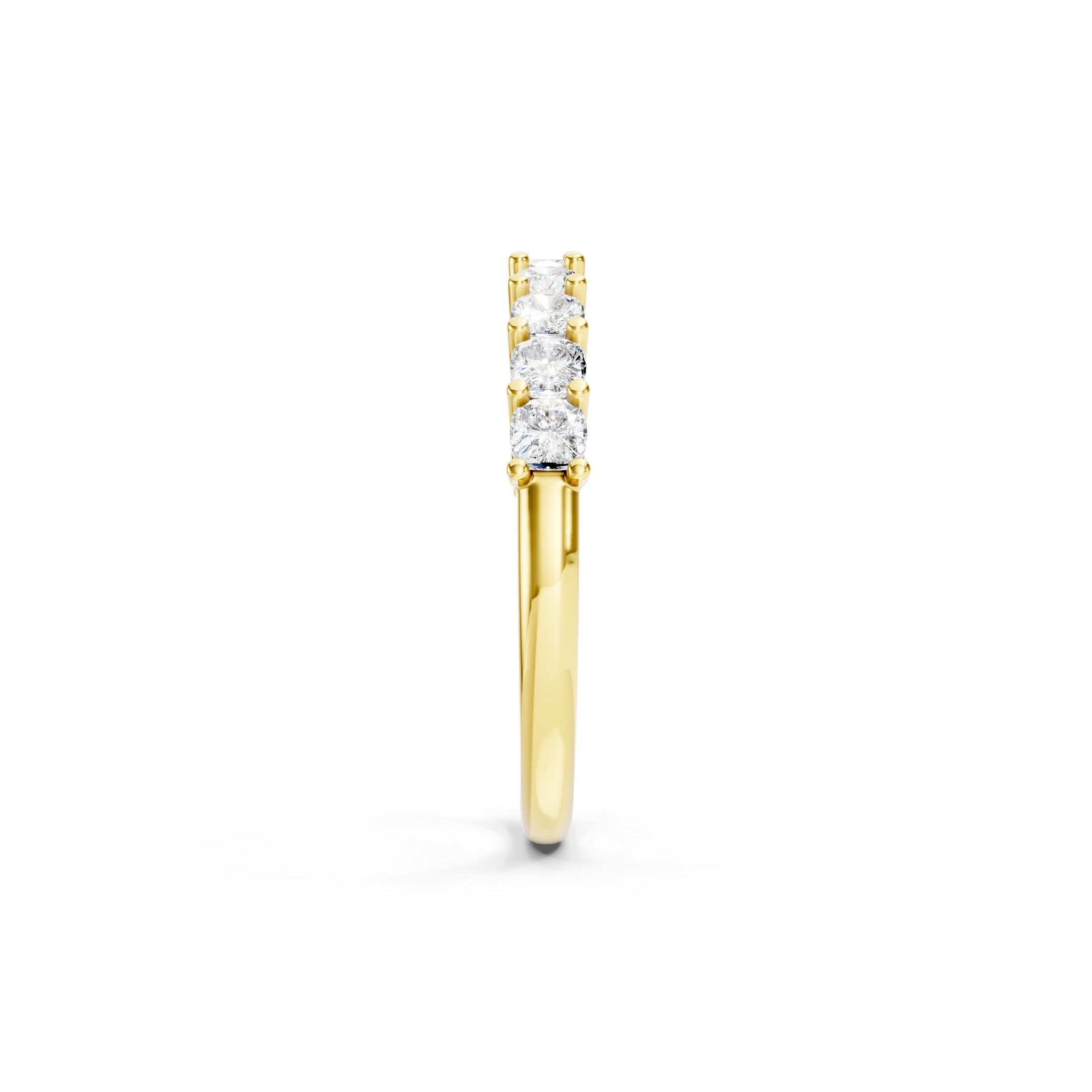 1.00 CT Cushion Cut Lab Grown Diamond Eternity Band in Solid Gold