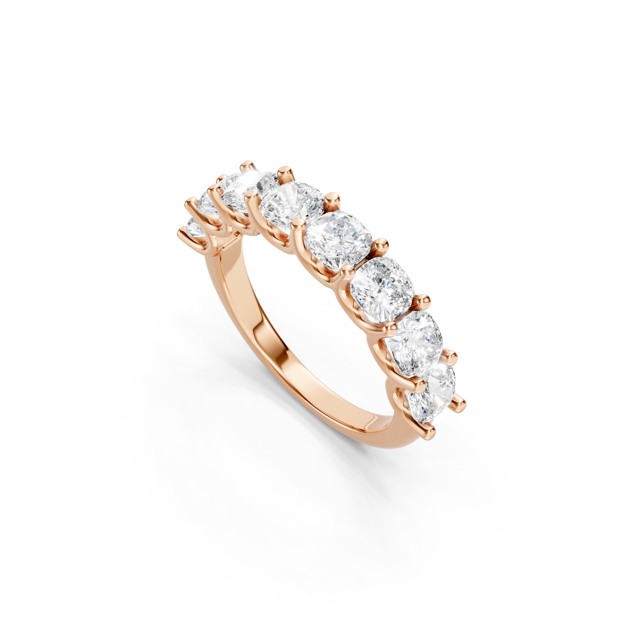  3.00 CT Cushion Cut Lab Grown Diamond Eternity Band