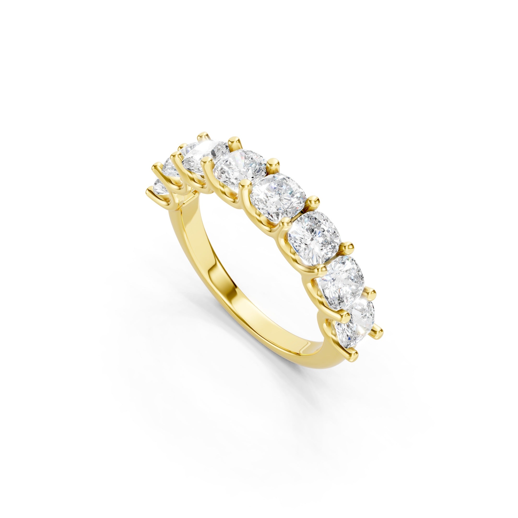  3.00 CT Cushion Cut Lab Grown Diamond Eternity Band