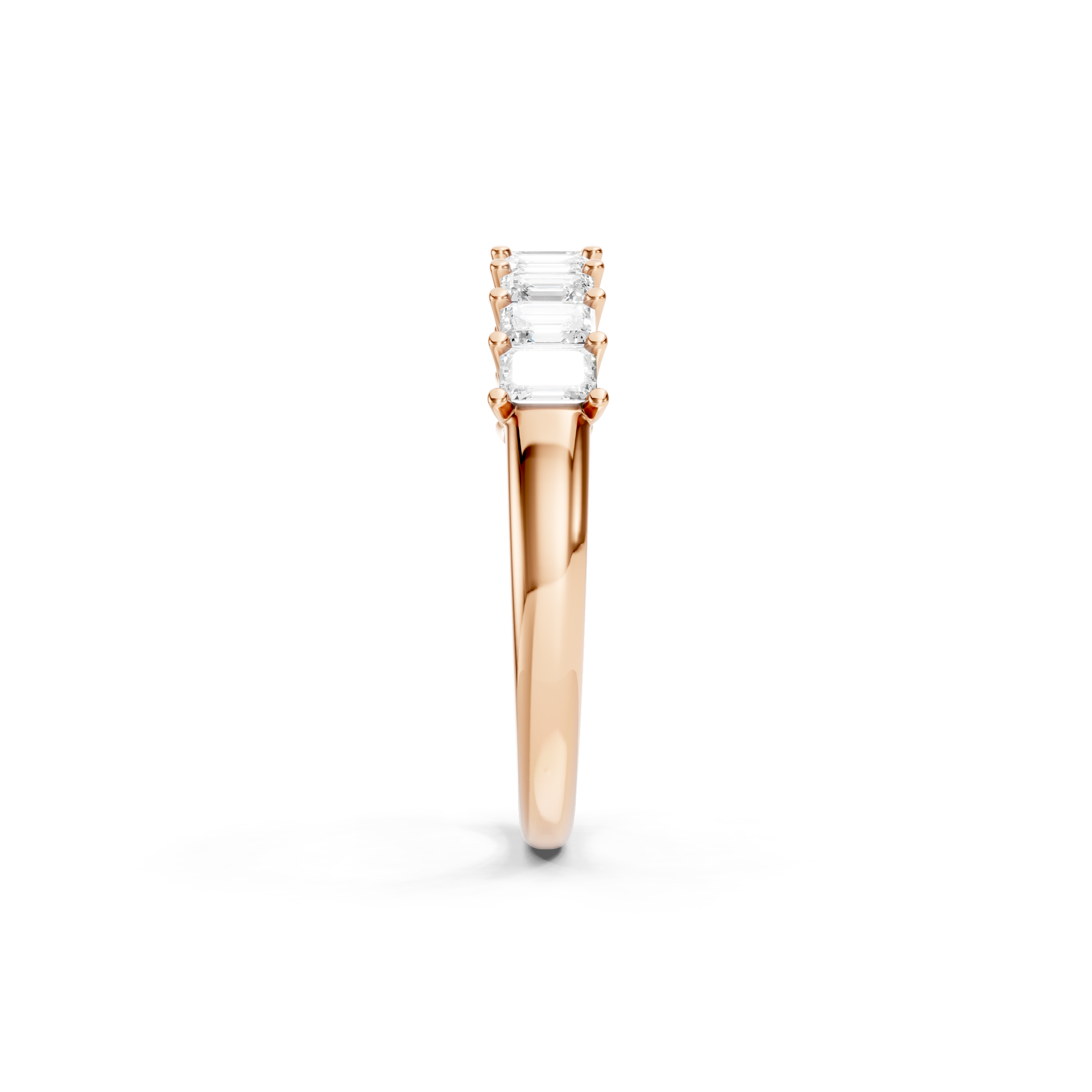 1.00 CT Emerald Cut Lab Grown Diamond Eternity Band