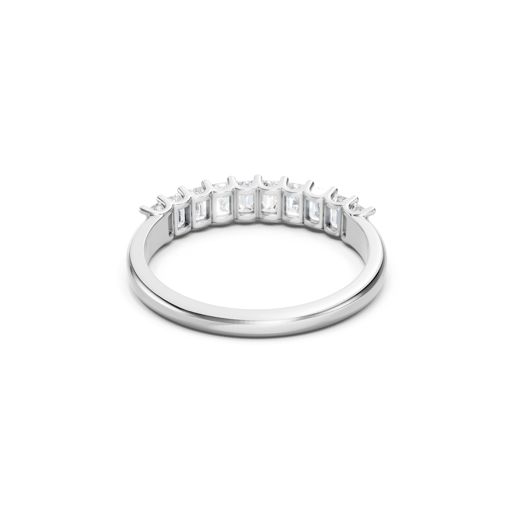 1.00 CT Emerald Cut Lab Grown Diamond Eternity Band