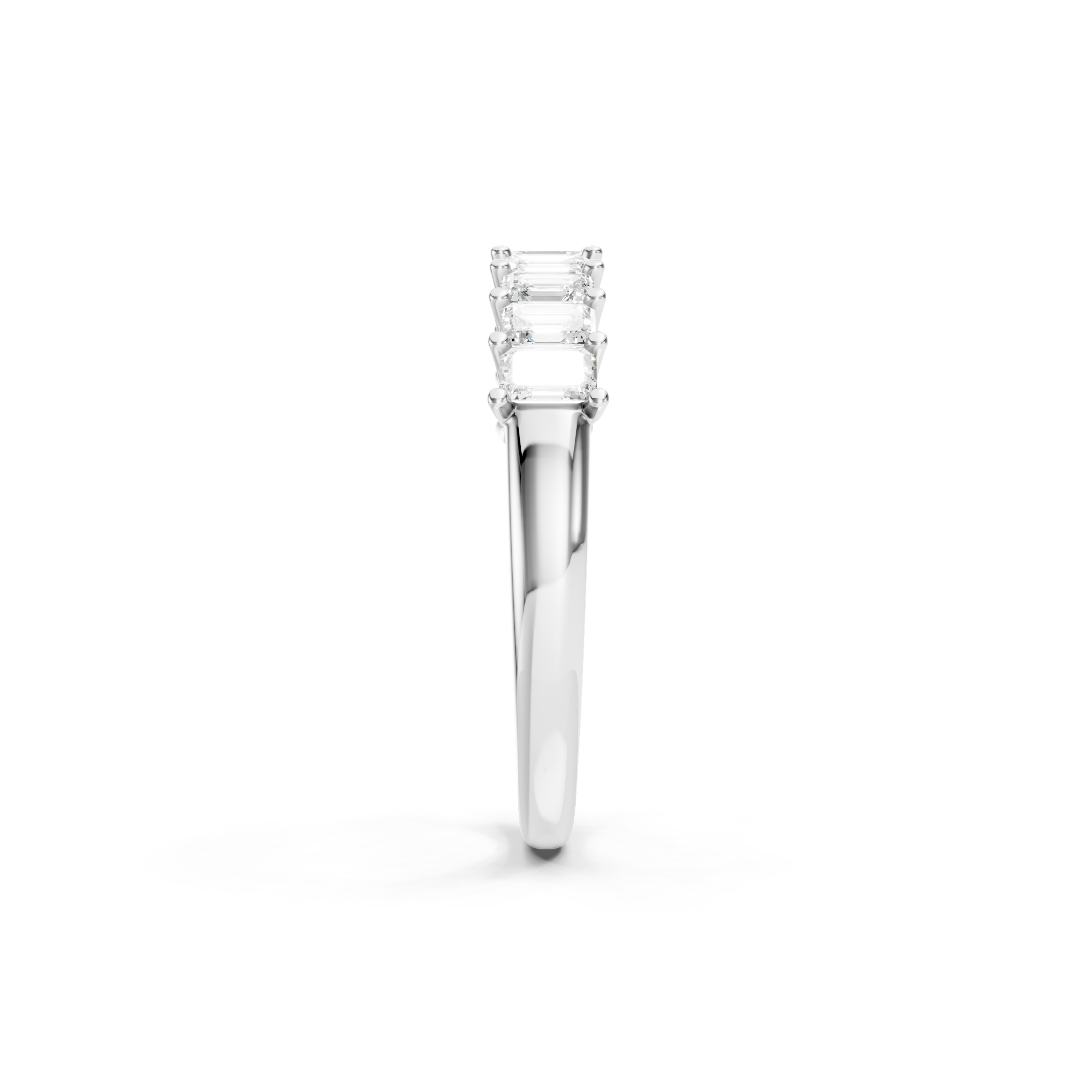 1.00 CT Emerald Cut Lab Grown Diamond Eternity Band