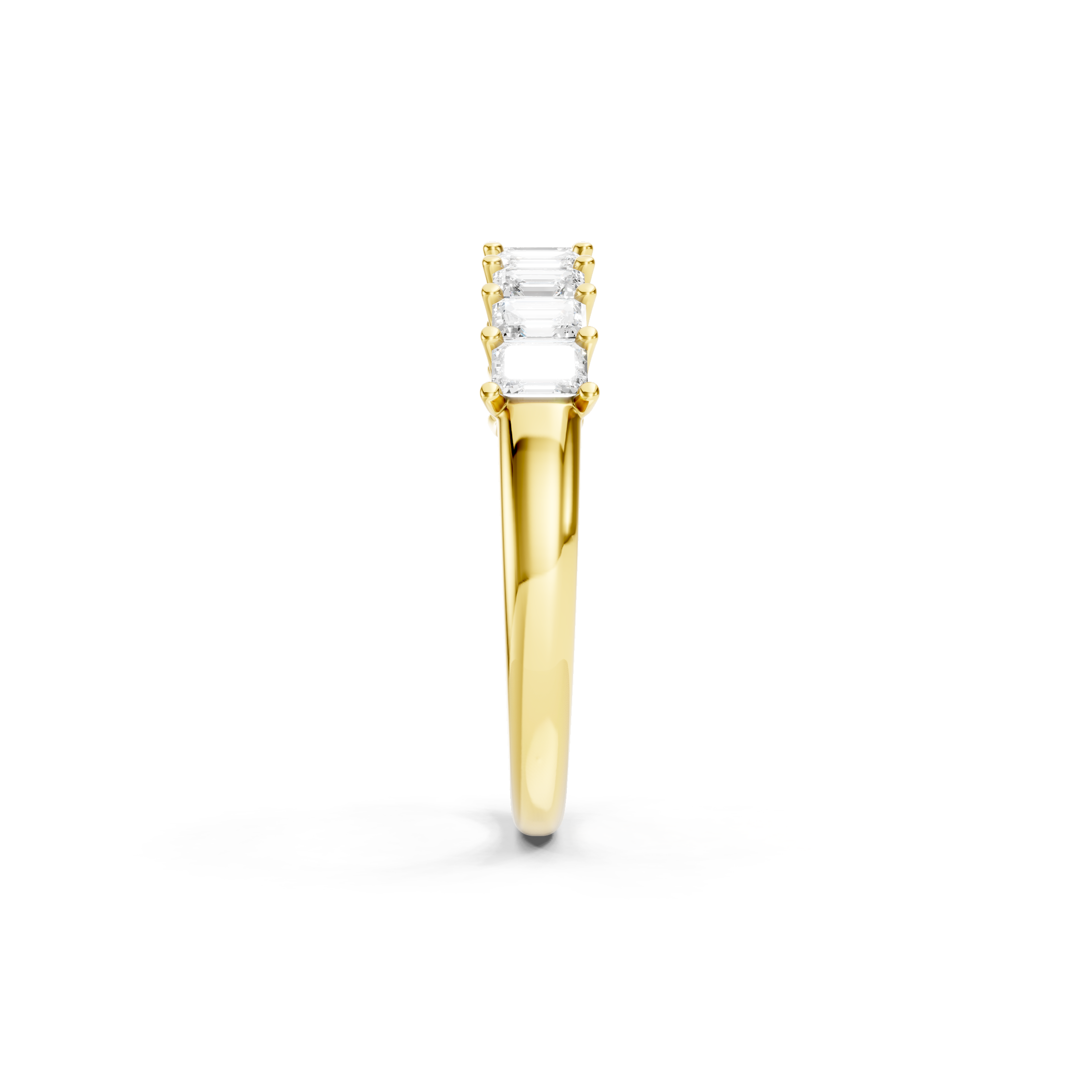 1.00 CT Emerald Cut Lab Grown Diamond Eternity Band