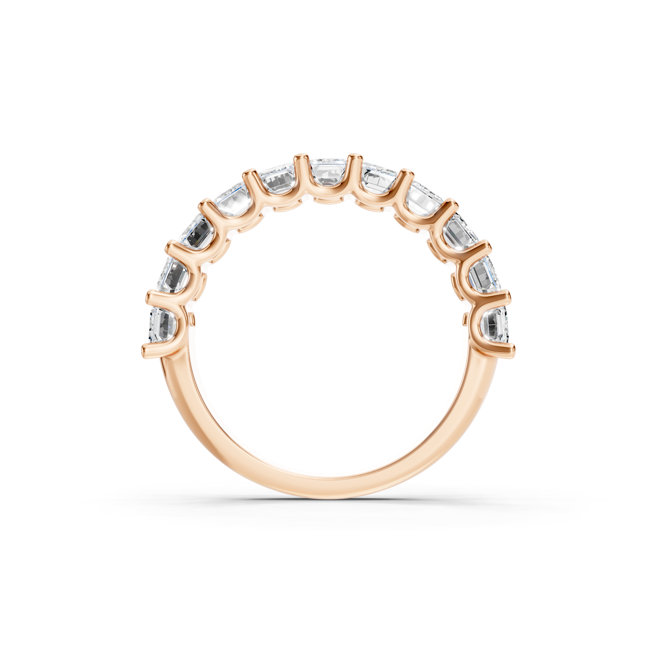 3.50 CT Emerald Cut Lab Grown Diamond Eternity Band in Solid Gold 