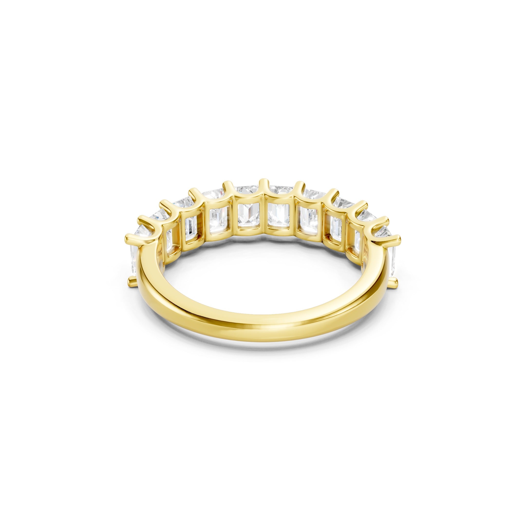2.50 CT Emerald Cut Lab Grown Diamond Eternity Band in Solid Gold 