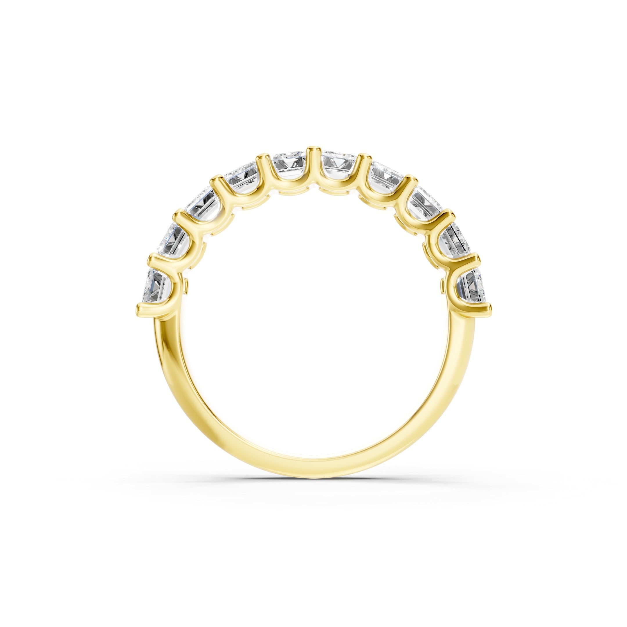 2.50 CT Emerald Cut Lab Grown Diamond Eternity Band in Solid Gold 