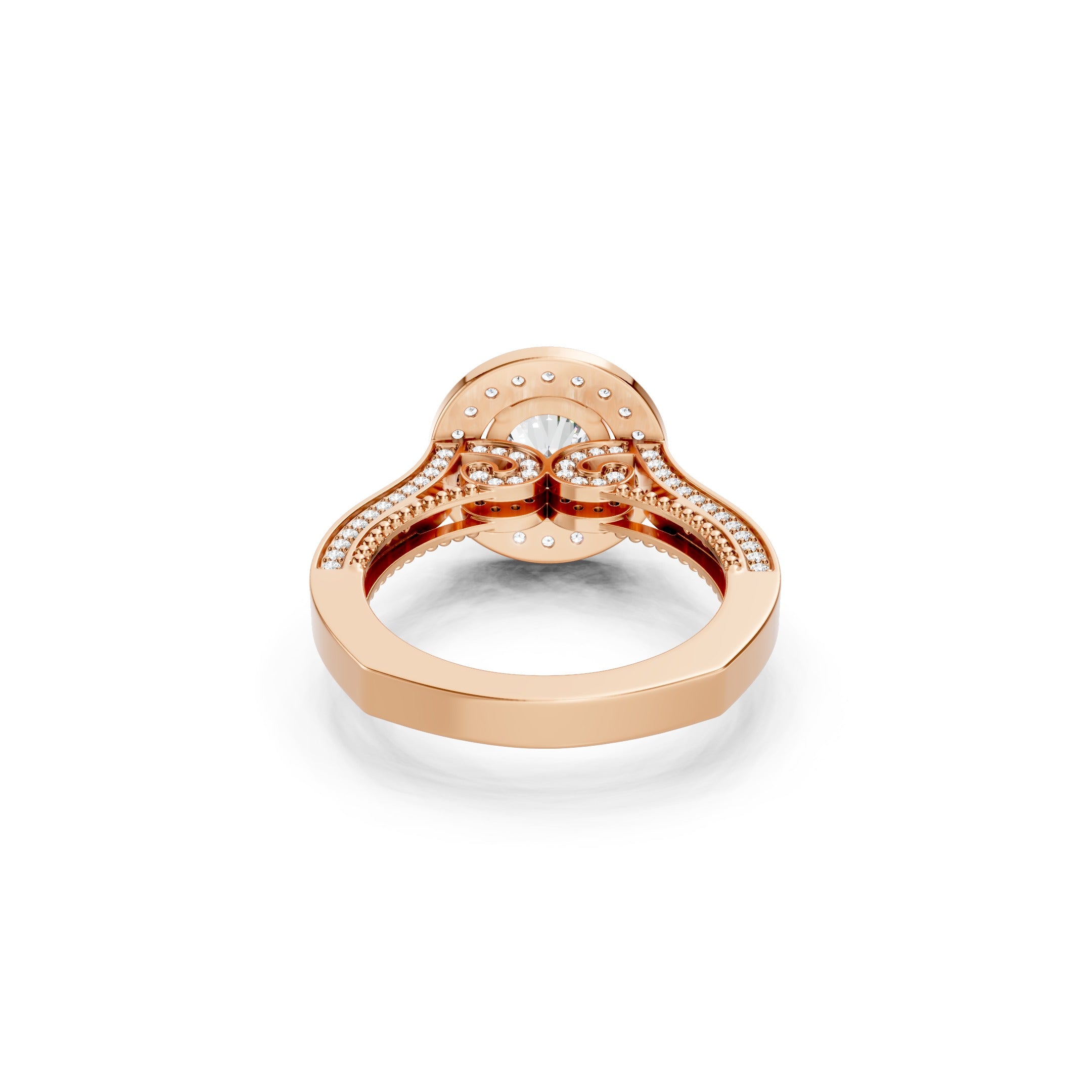1.80 CT Lab Grown Diamond Halo Engagement Ring in 10K 14K 18K 
