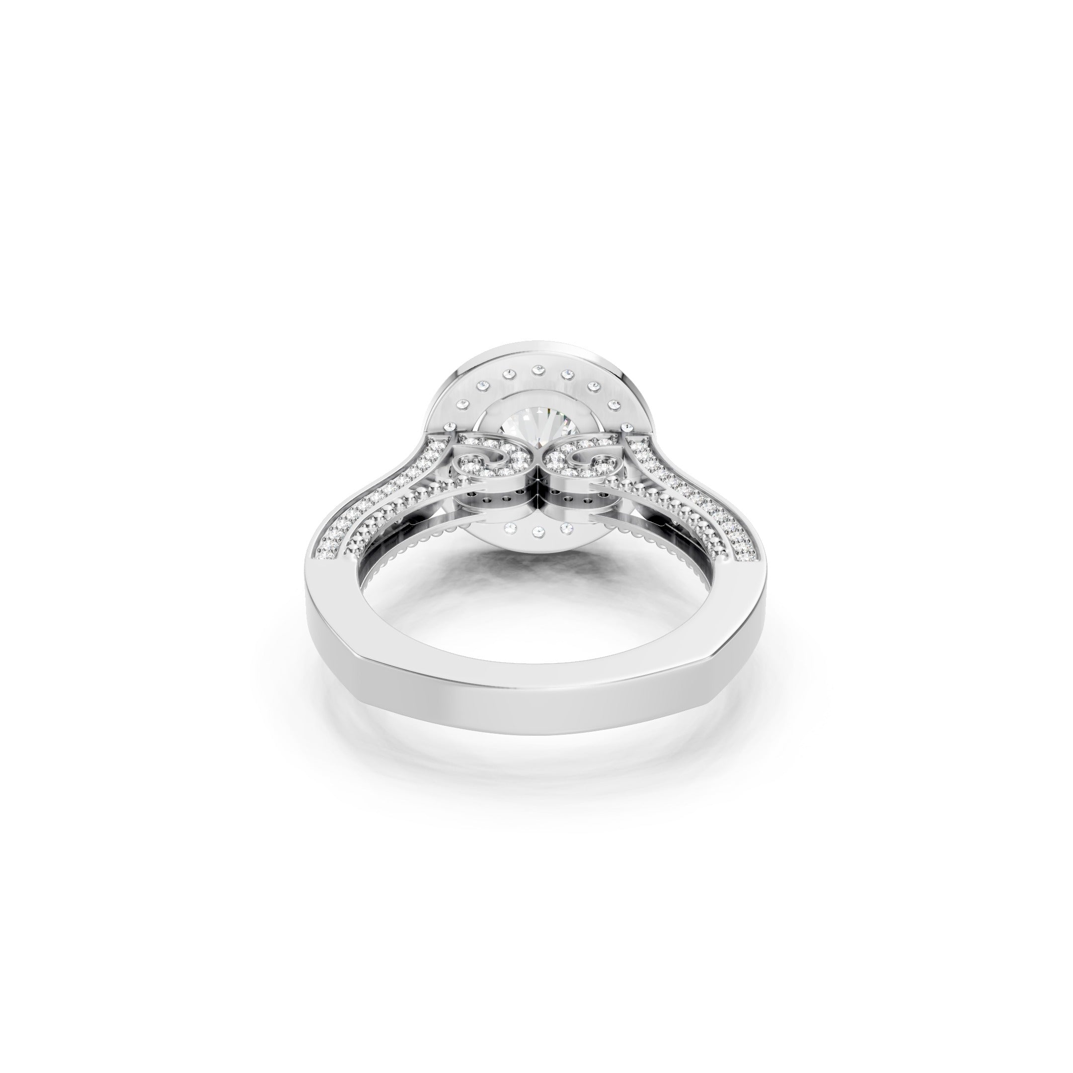 1.80 CT Lab Grown Diamond Halo Engagement Ring in 10K 14K 18K 
