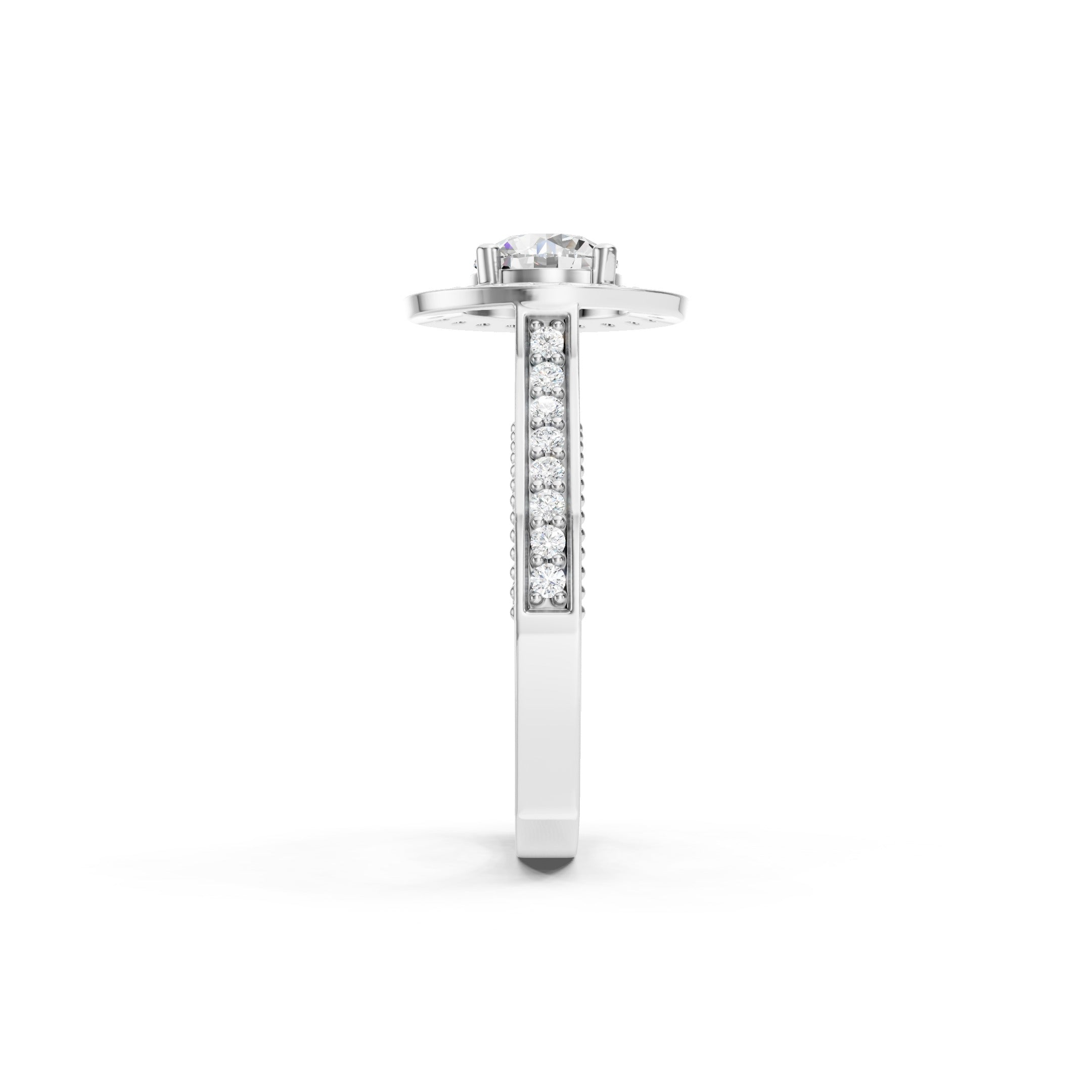 1.80 CT Lab Grown Diamond Halo Engagement Ring in 10K 14K 18K 