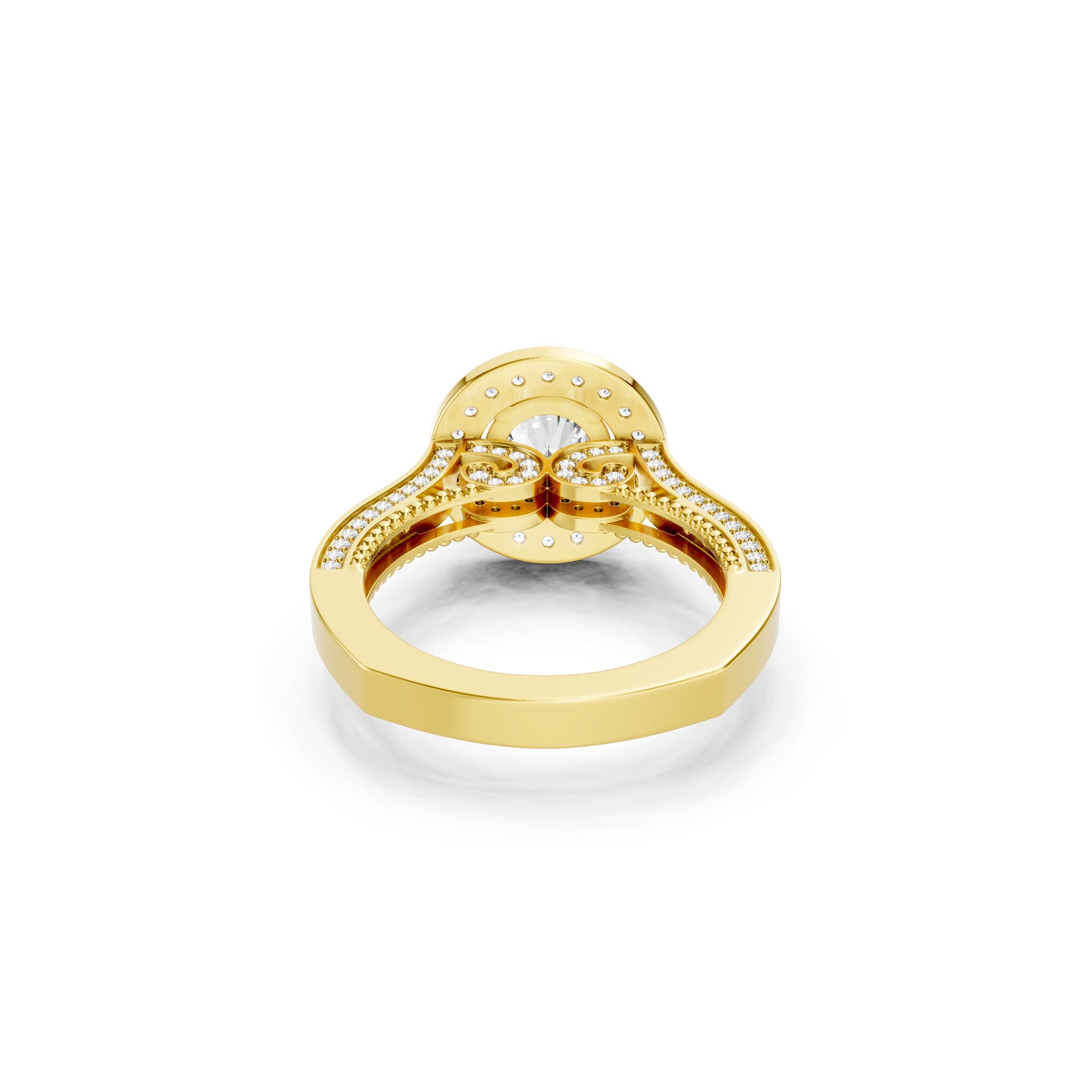 1.80 CT Lab Grown Diamond Halo Engagement Ring in 10K 14K 18K 
