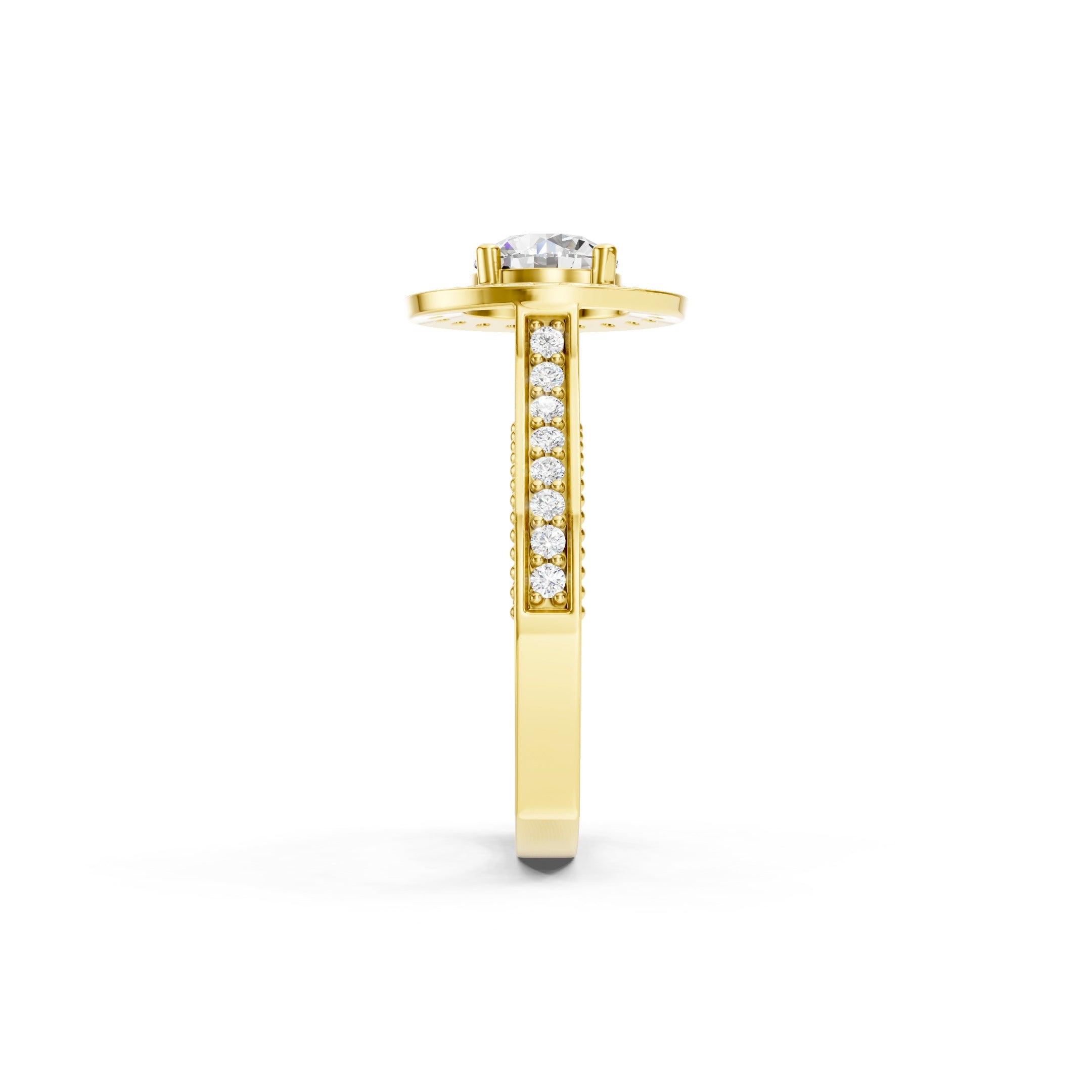 1.80 CT Lab Grown Diamond Halo Engagement Ring in 10K 14K 18K 