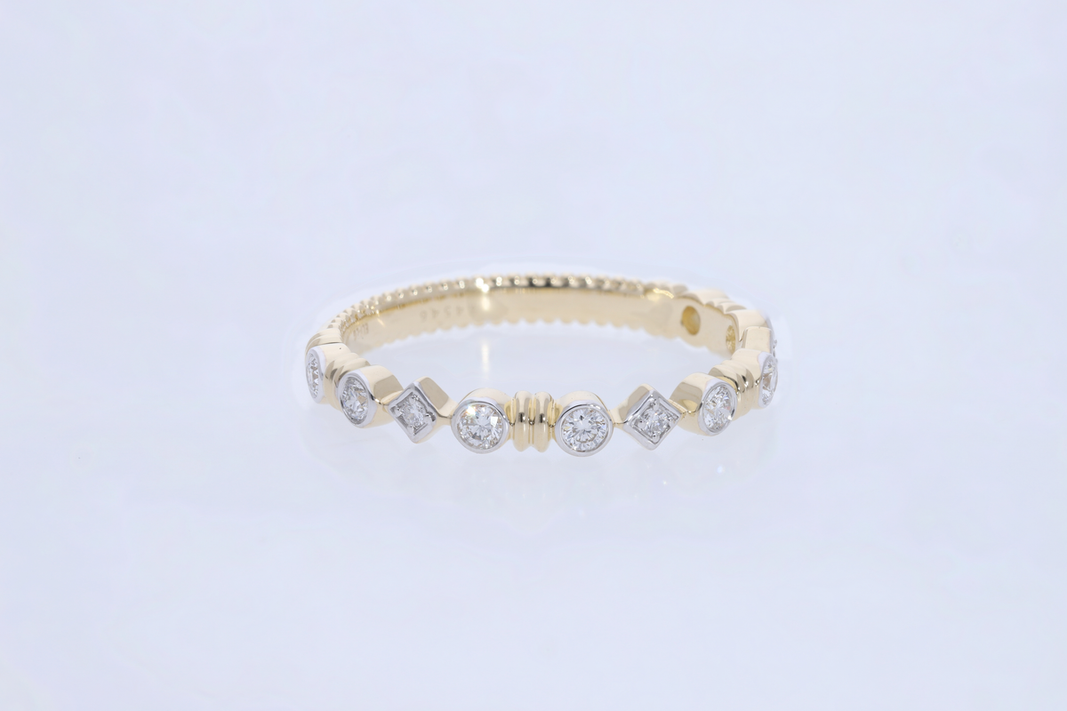 💍 0.25 Ct VS Brilliant Cut Lab-Grown Diamond Engagement Ring | Stackable Ring | 14k White & Yellow Gold | Best Gift for Her ✨💖