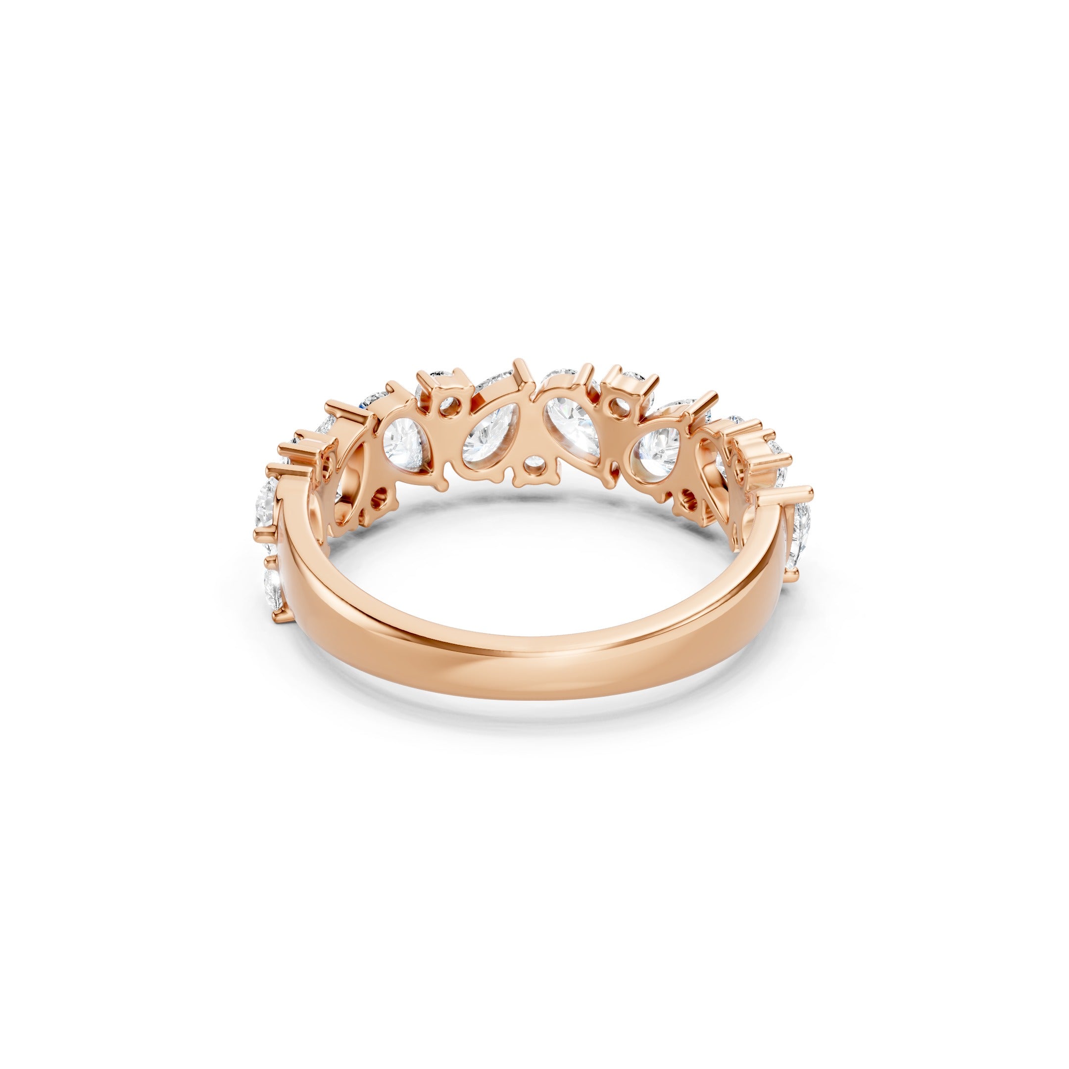 2.00 CT Pear Cut Lab Grown Diamond Eternity Band in Solid Gold Multi Stone Wedding Ring