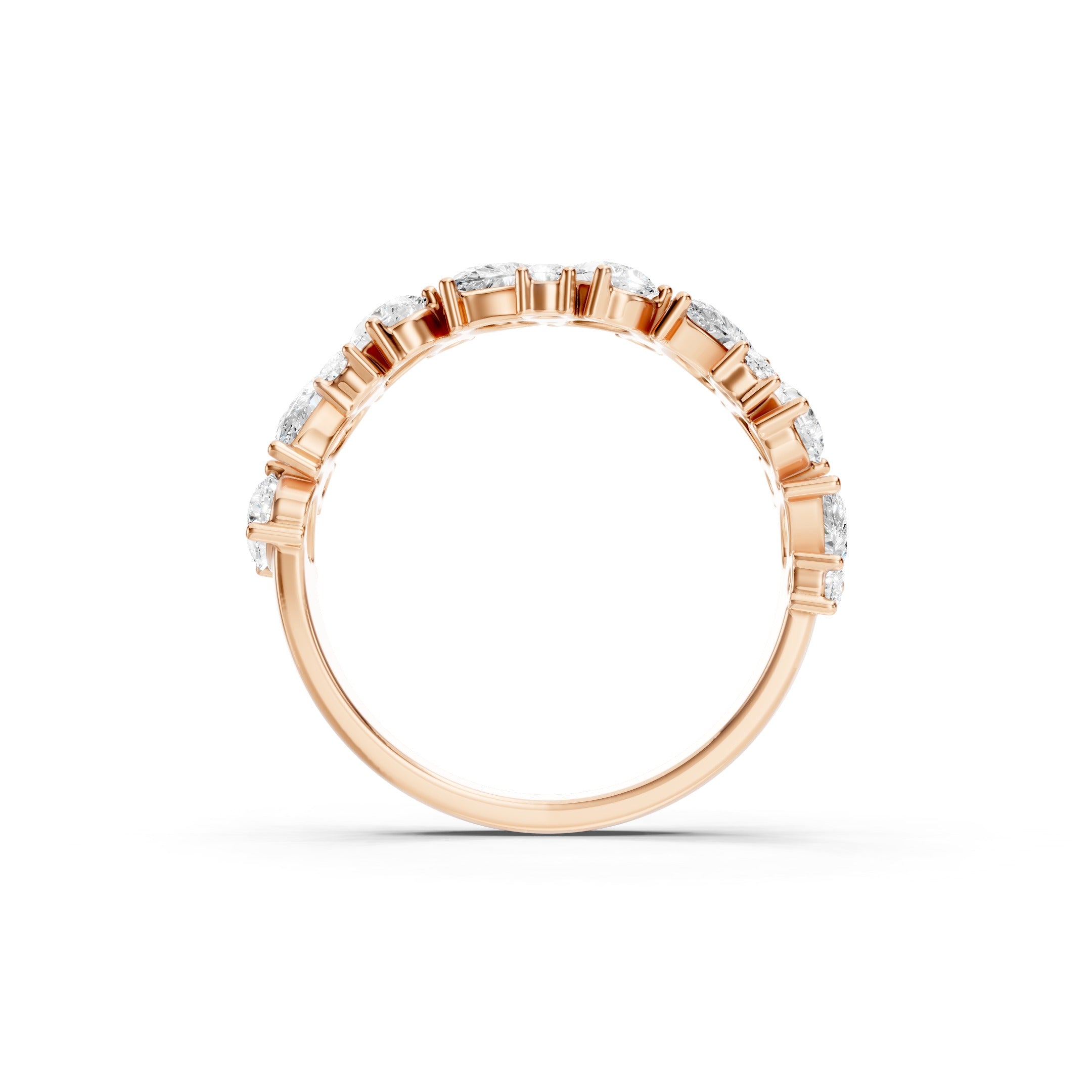2.00 CT Pear Cut Lab Grown Diamond Eternity Band in Solid Gold Multi Stone Wedding Ring