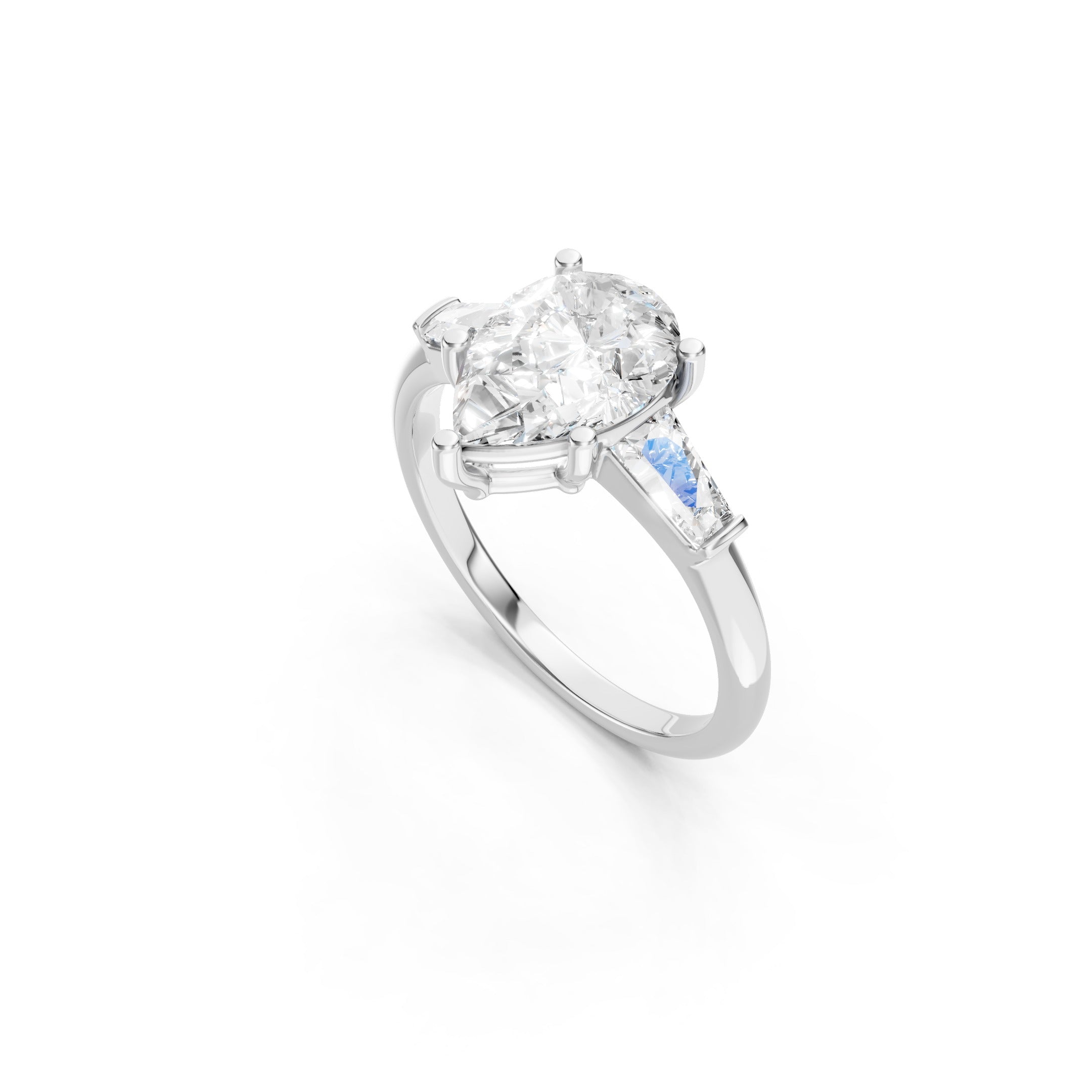 2.50 Ct Pear Cut Lab Grown Diamond Engagement Ring in Solid Gold