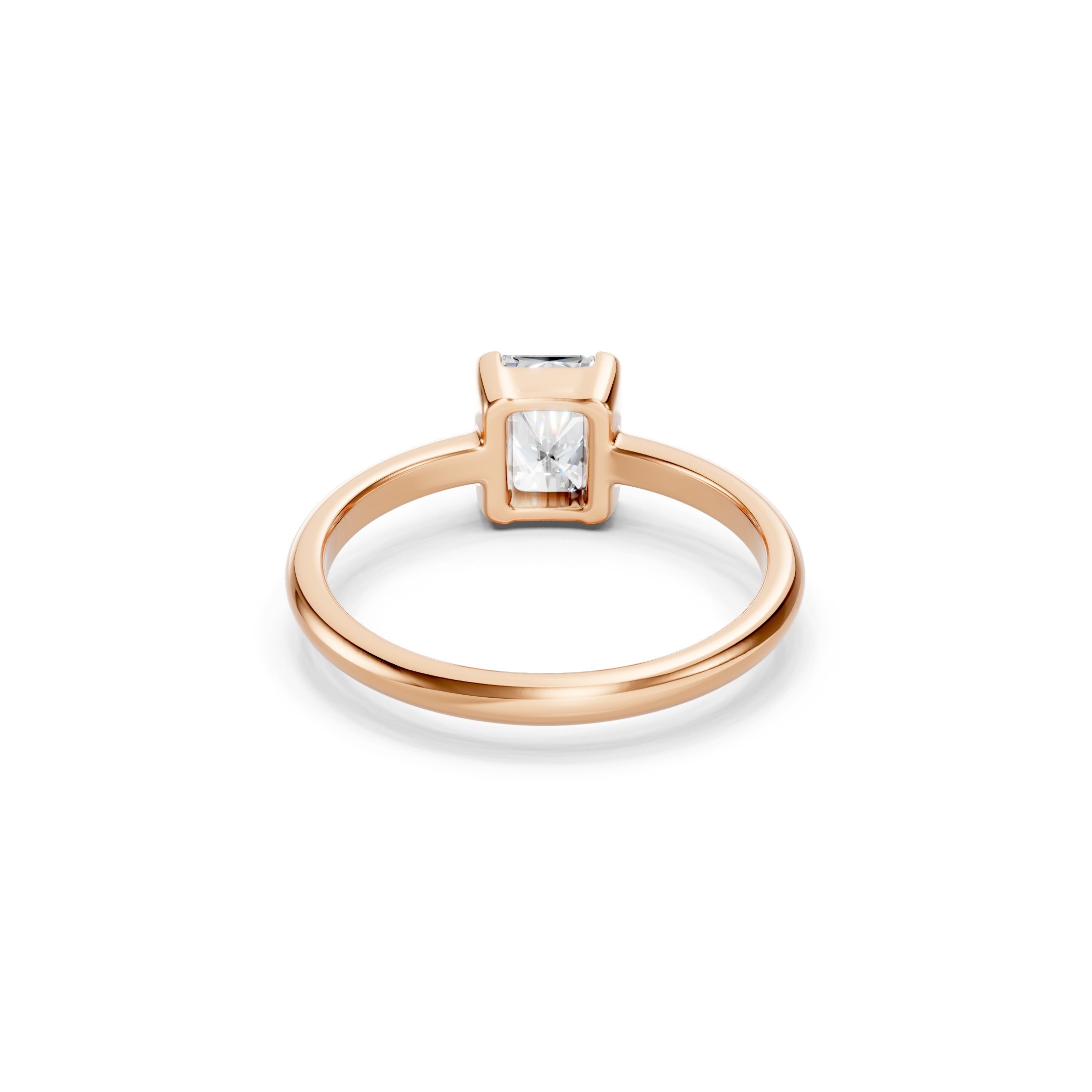 1.00 CT Radiant Cut Diamond Engagement Ring, 10K 14K 18K Gold Bridal Ring