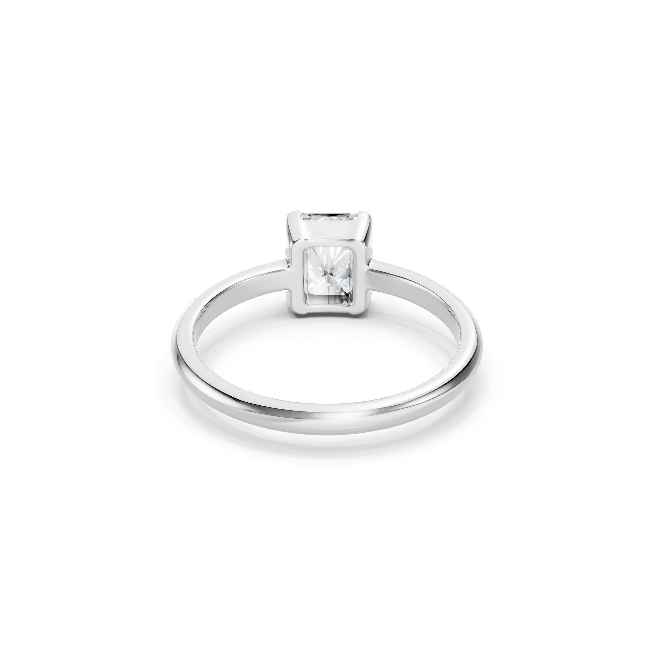 1.00 CT Radiant Cut Diamond Engagement Ring, 10K 14K 18K Gold Bridal Ring