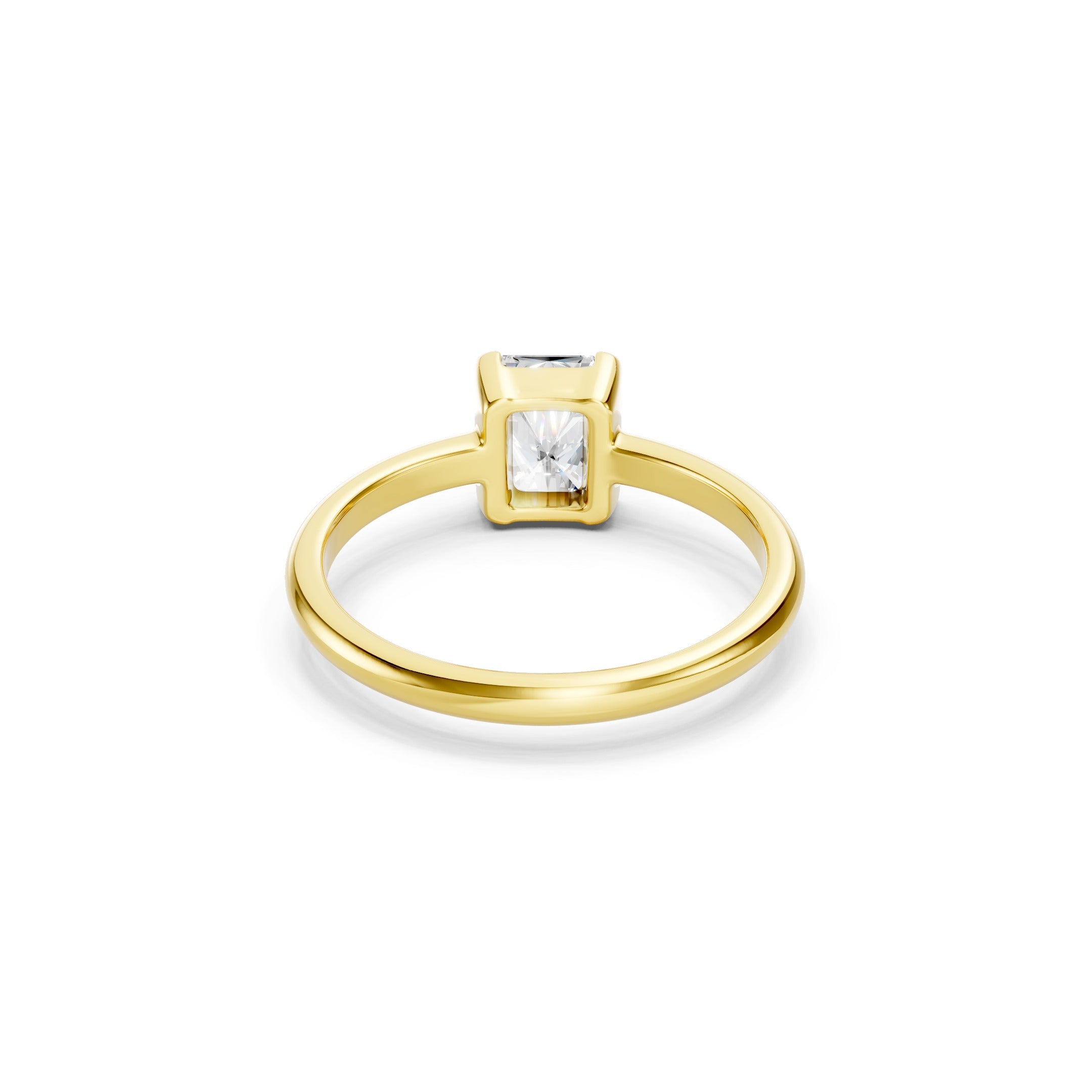 1.00 CT Radiant Cut Diamond Engagement Ring, 10K 14K 18K Gold Bridal Ring