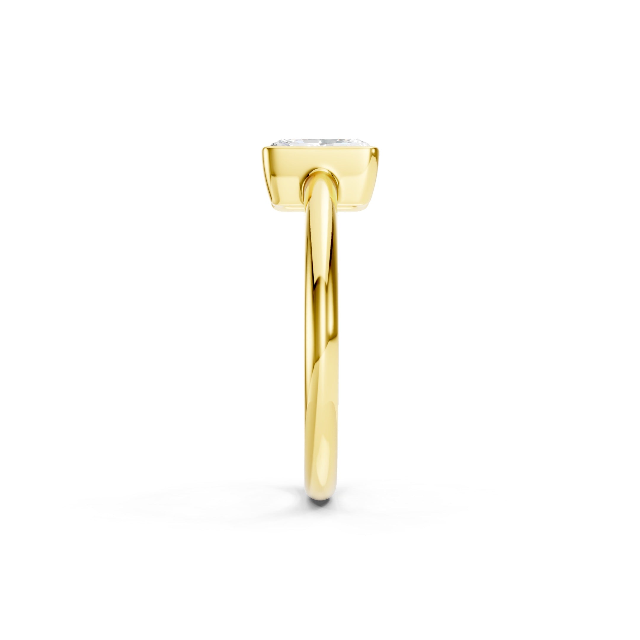 1.00 CT Radiant Cut Diamond Engagement Ring, 10K 14K 18K Gold Bridal Ring