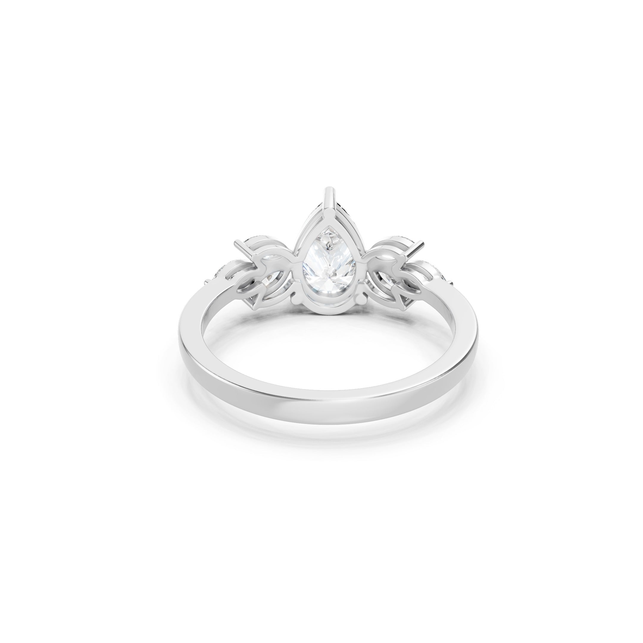 1.60 CT Oval Lab Grown Diamond Round Side Stone Ring Engagement Ring 10K 14K 18K Gold Bridal Ring