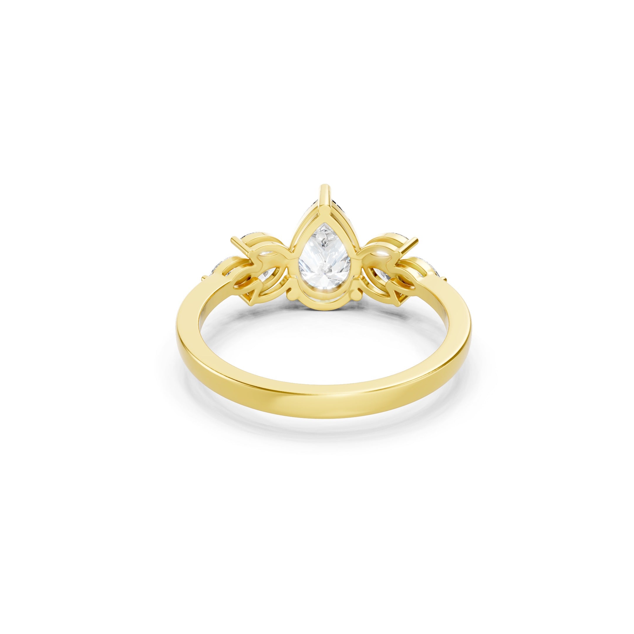 1.60 CT Oval Lab Grown Diamond Round Side Stone Ring Engagement Ring 10K 14K 18K Gold Bridal Ring