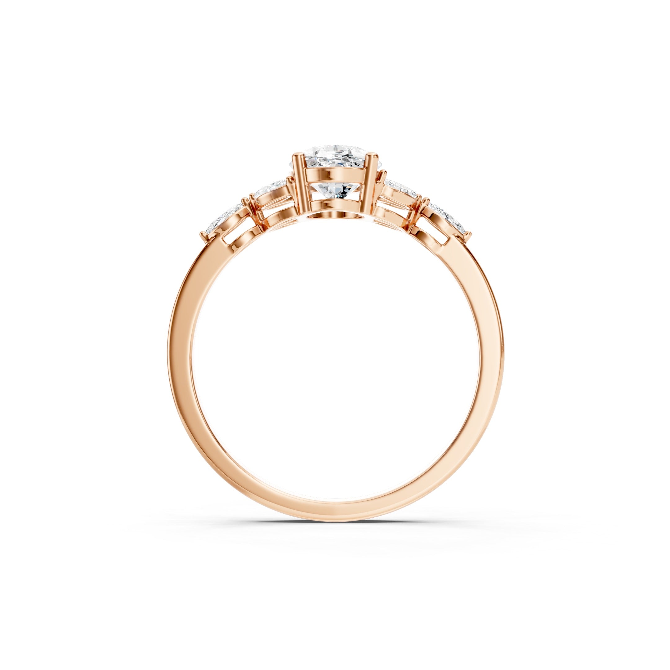 1.20 CT Oval Lab Grown Diamond Engagement Ring, 10K 14K 18K Solid Gold Bridal Ring