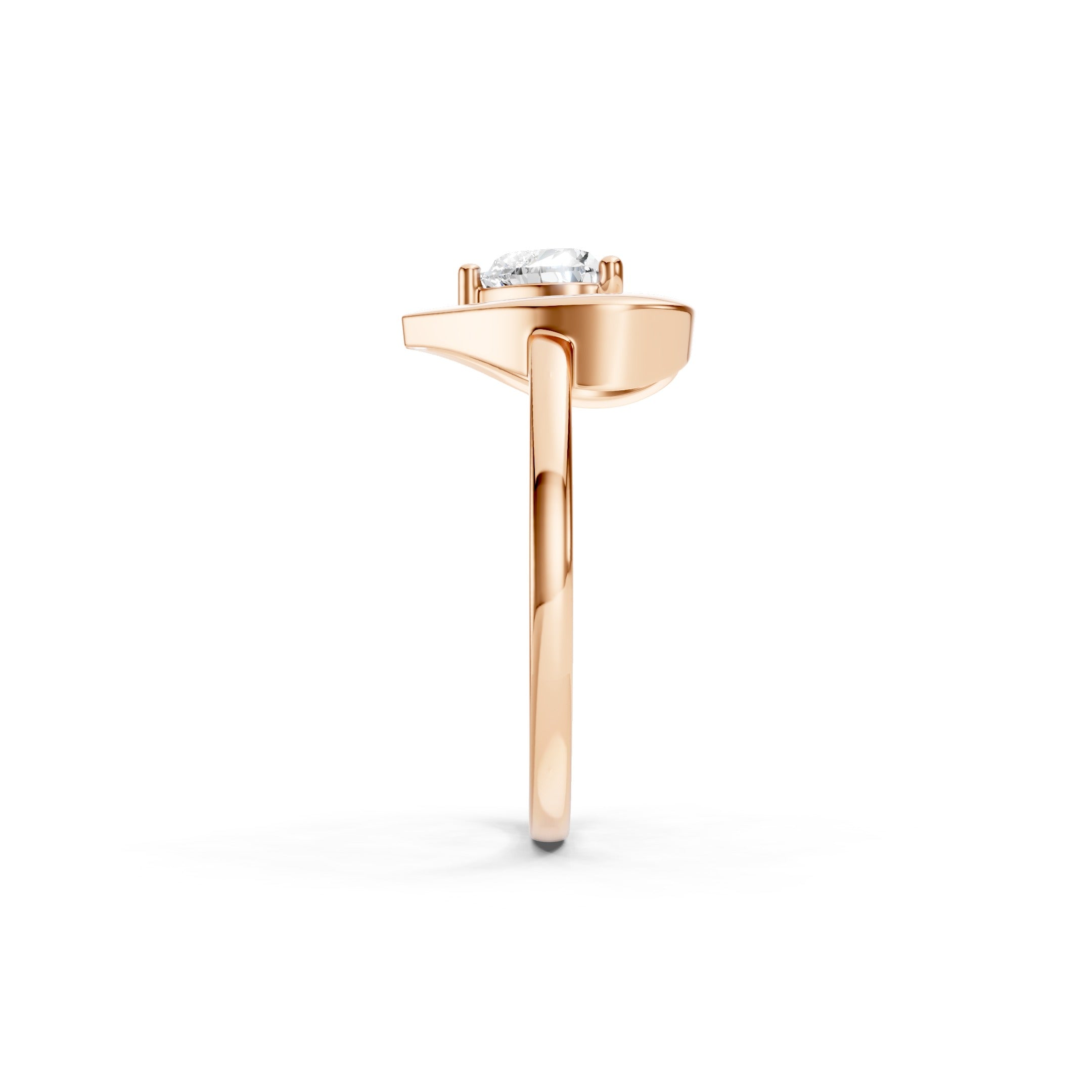 0.53 CT Heart Cut Diamond Engagement Ring, Solid Gold Heart  Promise Ring