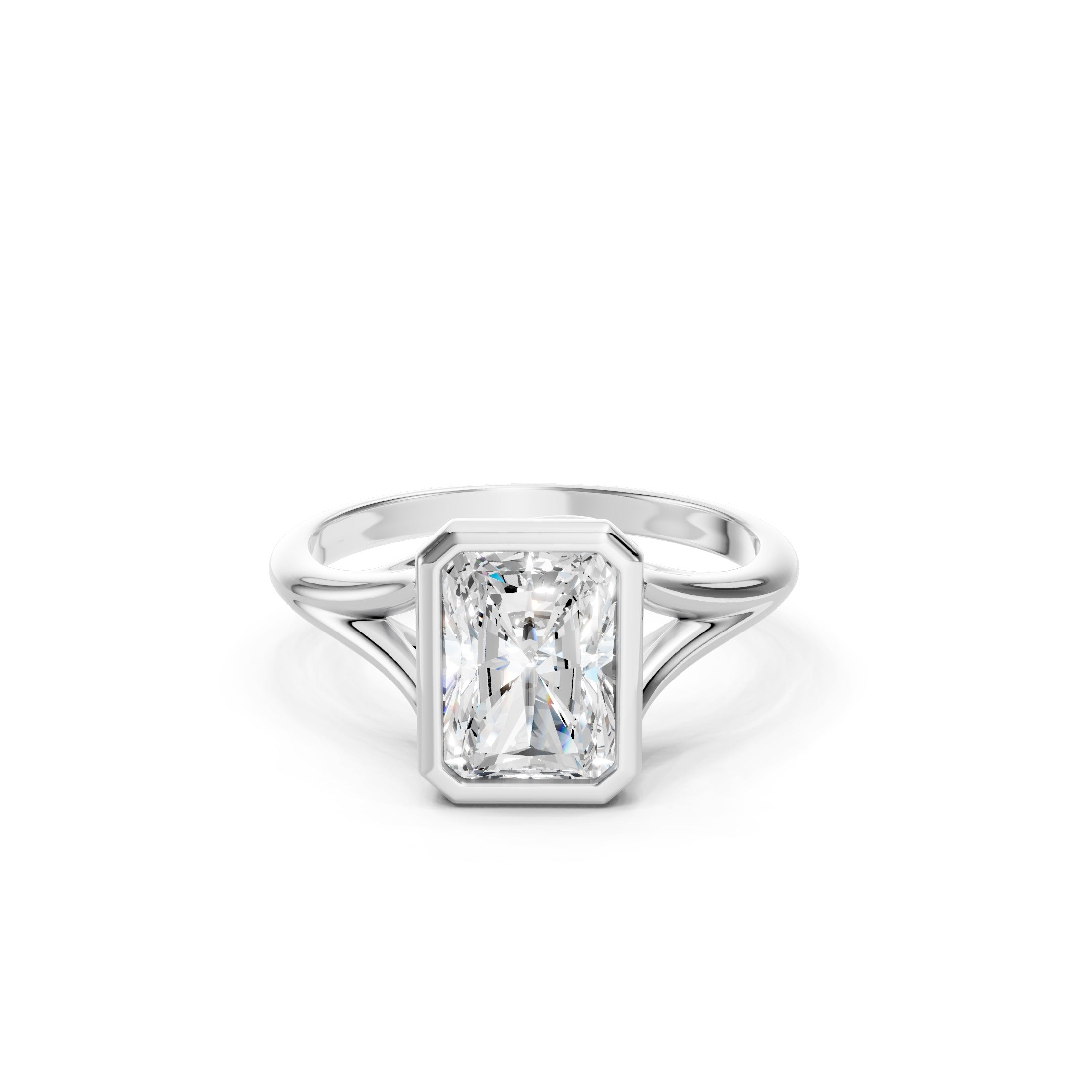 1.80 CT Radiant Cut Lab Grown Diamond Engagement Ring in 10K 14K 18K 