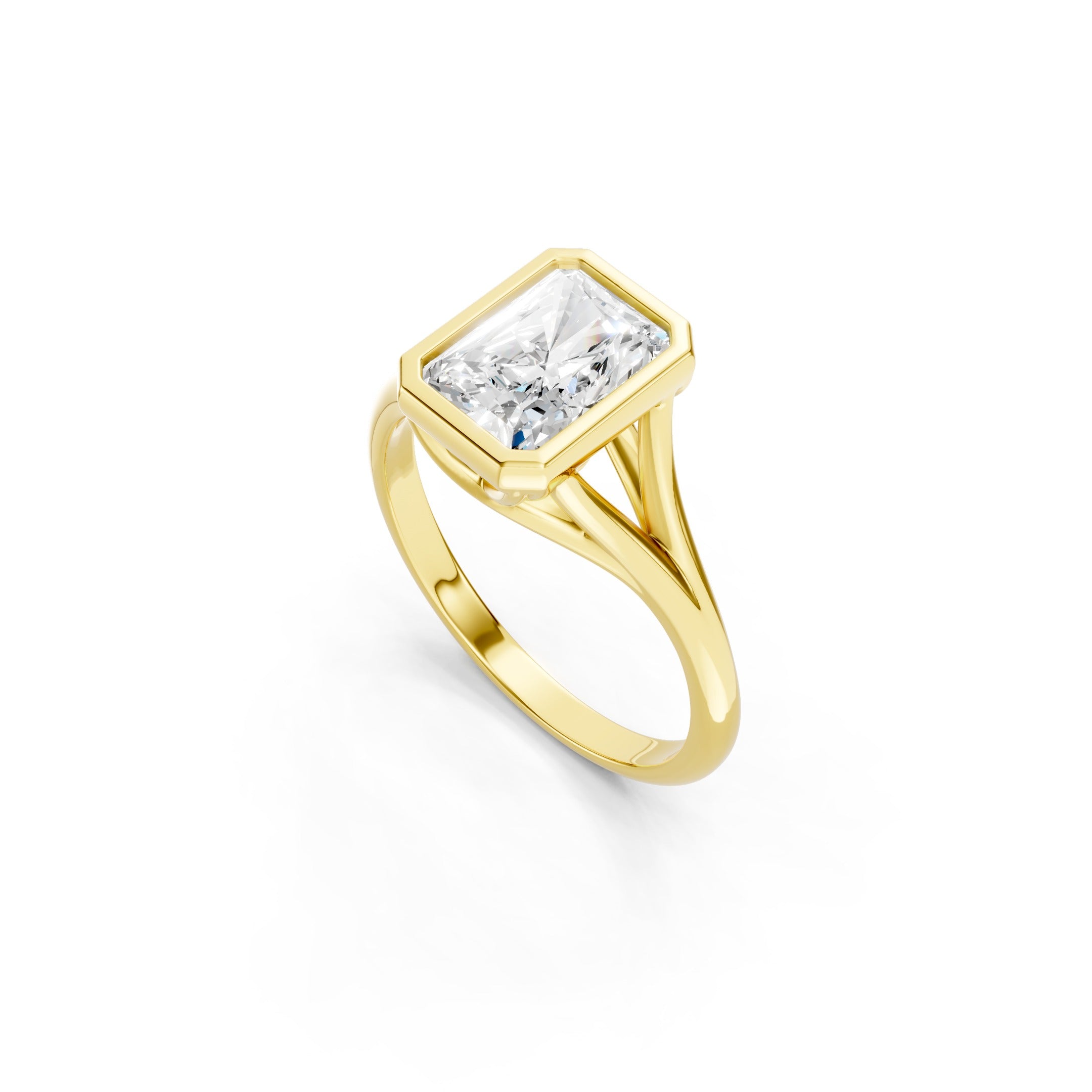 1.80 CT Radiant Cut Lab Grown Diamond Engagement Ring in 10K 14K 18K 