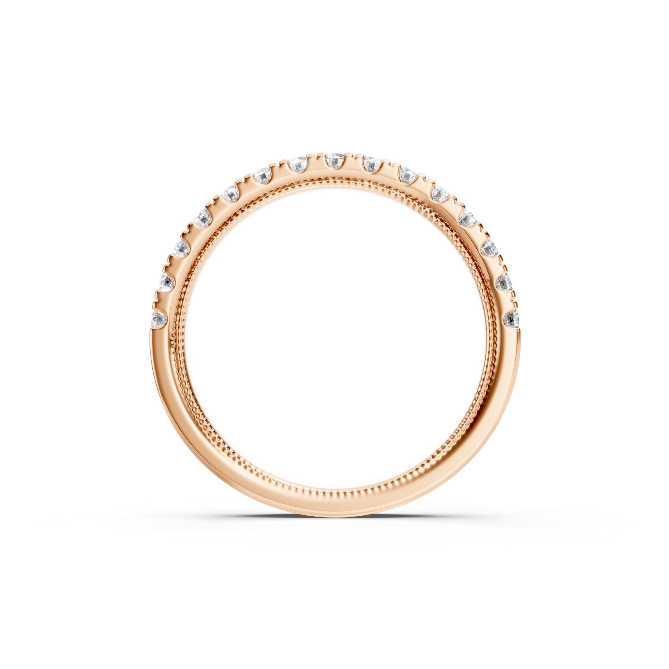 0.50 CT Round Diamond Eternity Wedding Band, 10K 14K 18K Gold Prong Set Diamond Ring