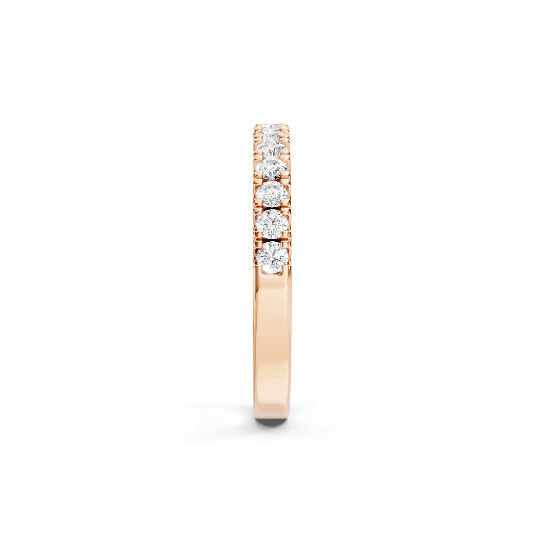 0.50 CT Round Diamond Eternity Wedding Band, 10K 14K 18K Gold Prong Set Diamond Ring