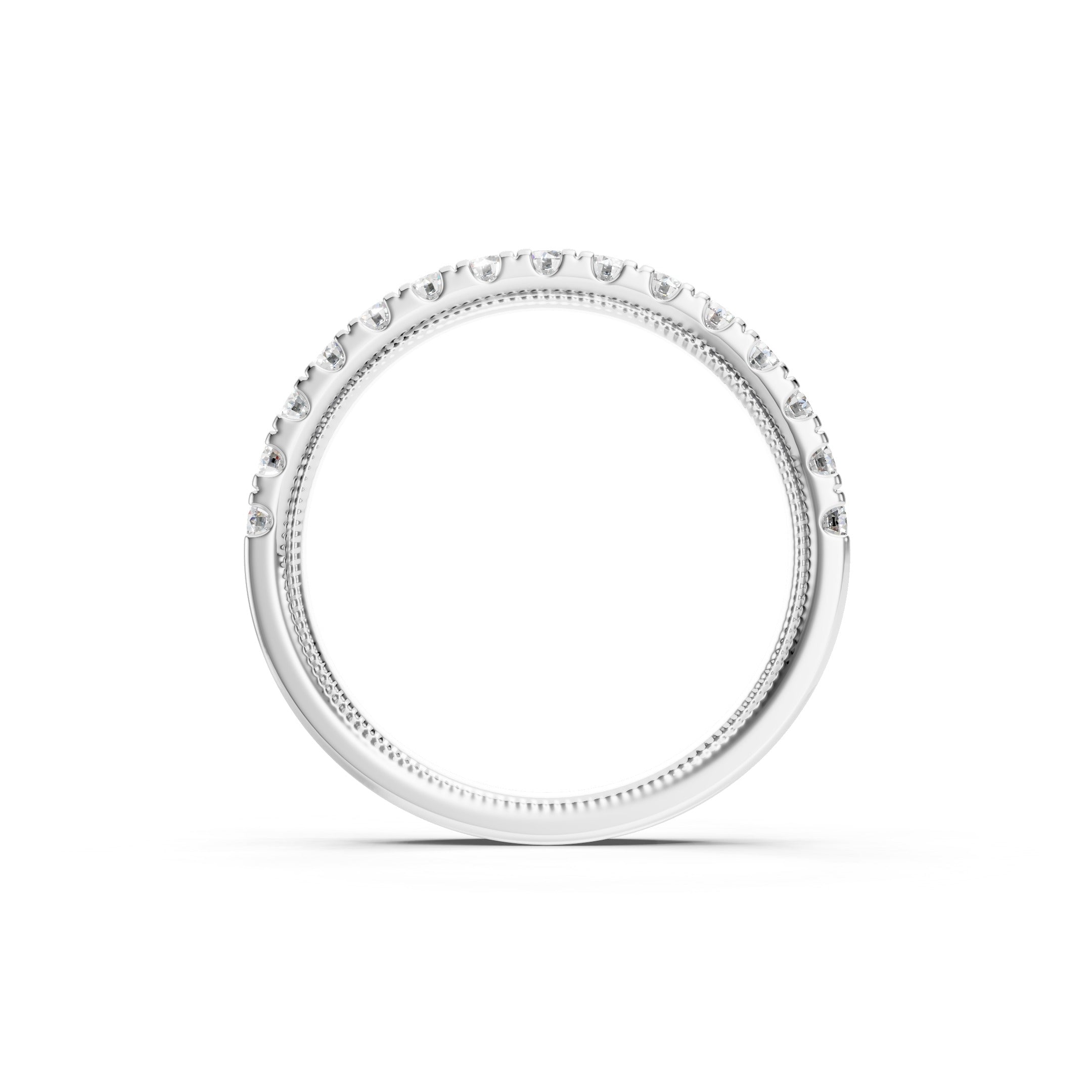 0.50 CT Round Diamond Eternity Wedding Band, 10K 14K 18K Gold Prong Set Diamond Ring