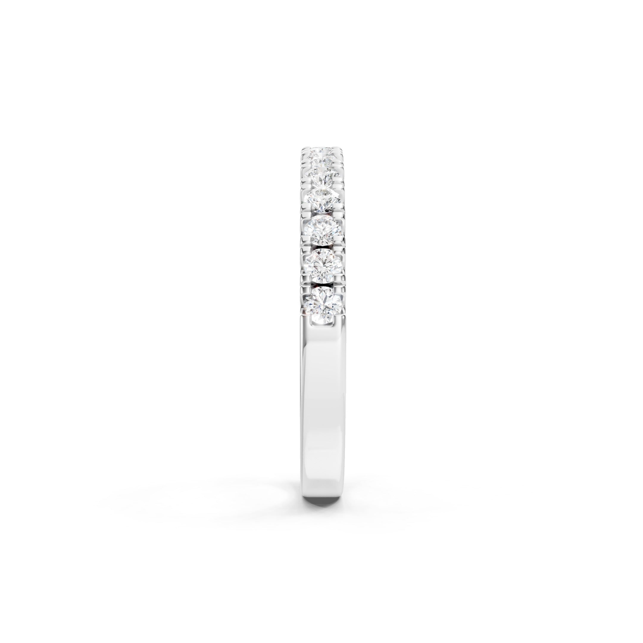 0.50 CT Round Diamond Eternity Wedding Band, 10K 14K 18K Gold Prong Set Diamond Ring