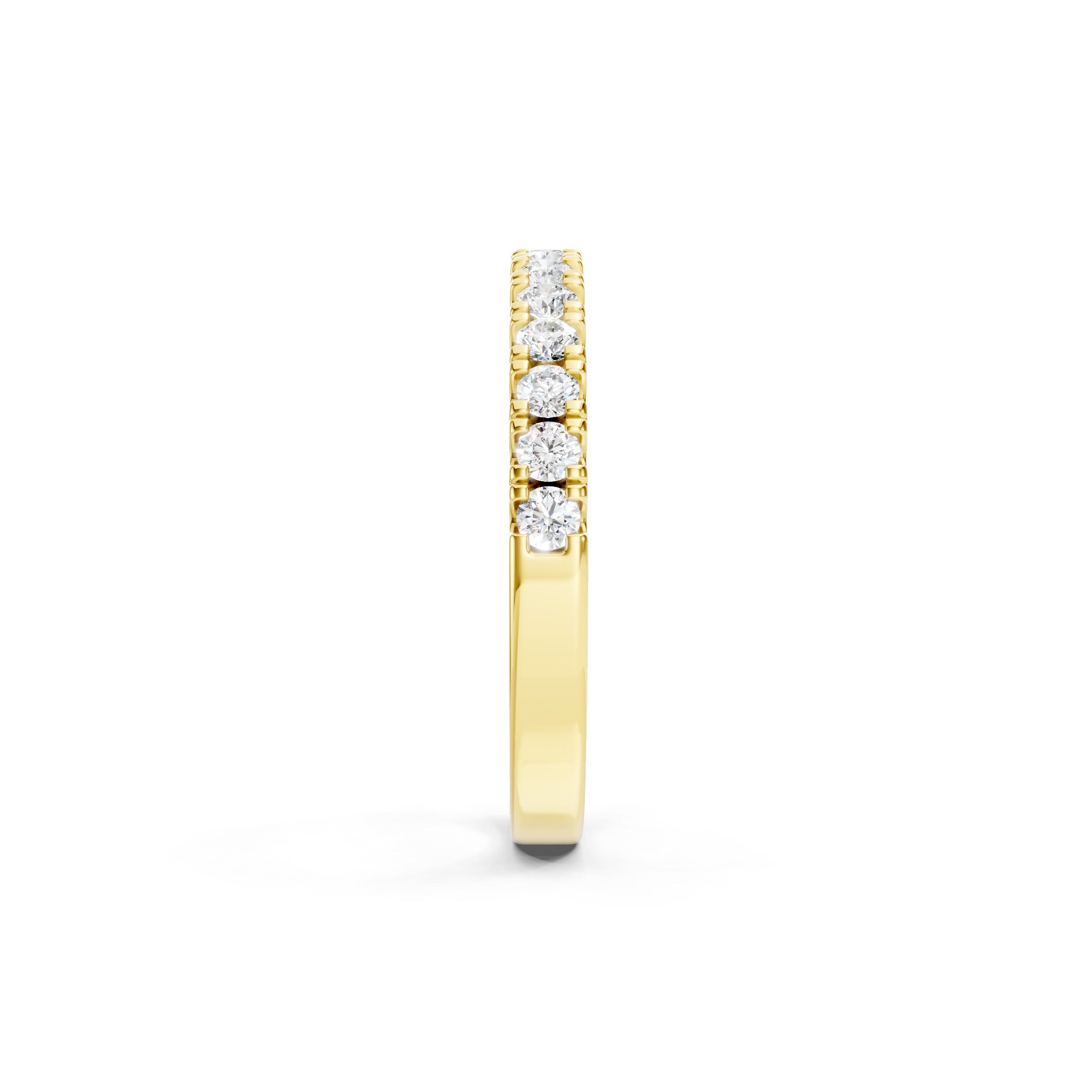 0.50 CT Round Diamond Eternity Wedding Band, 10K 14K 18K Gold Prong Set Diamond Ring
